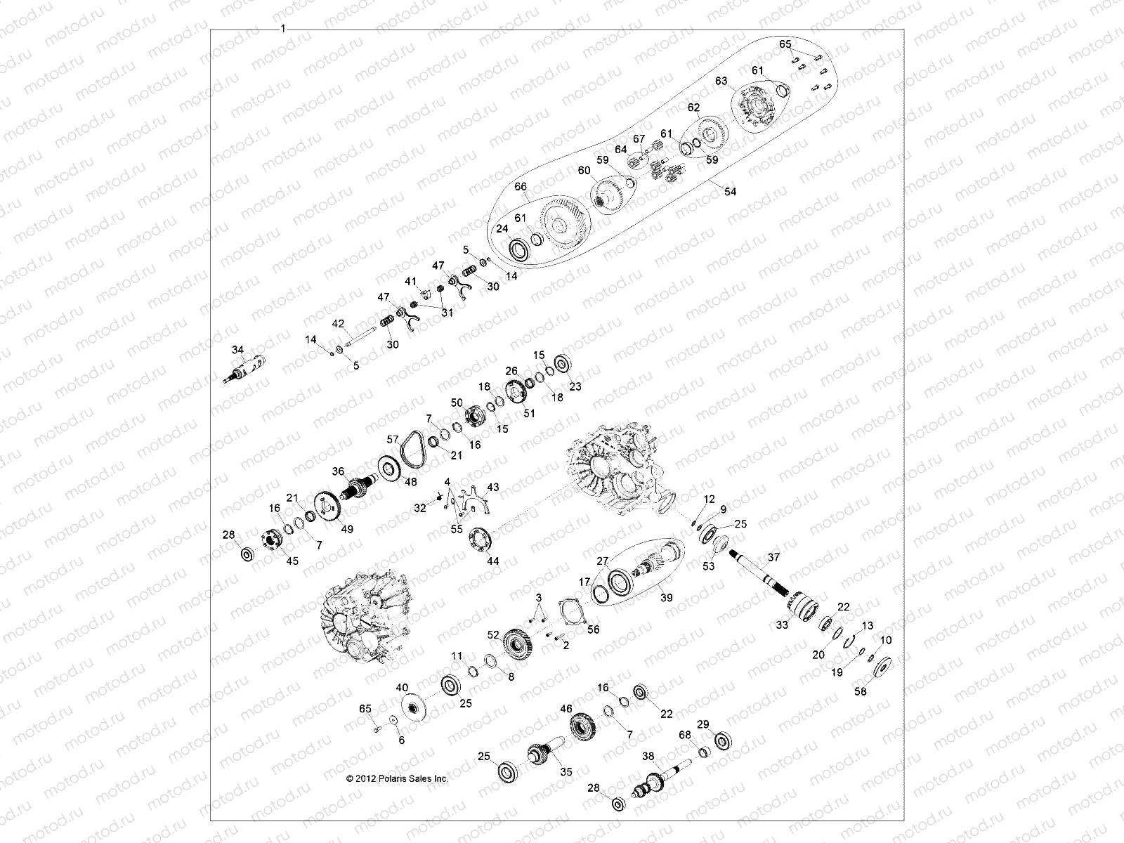 DRIVE TRAIN | DRIVE TRAIN, MAIN GEARCASE INTERNALS - R13JT9EFX (49RGRTRANSINTL1333063)