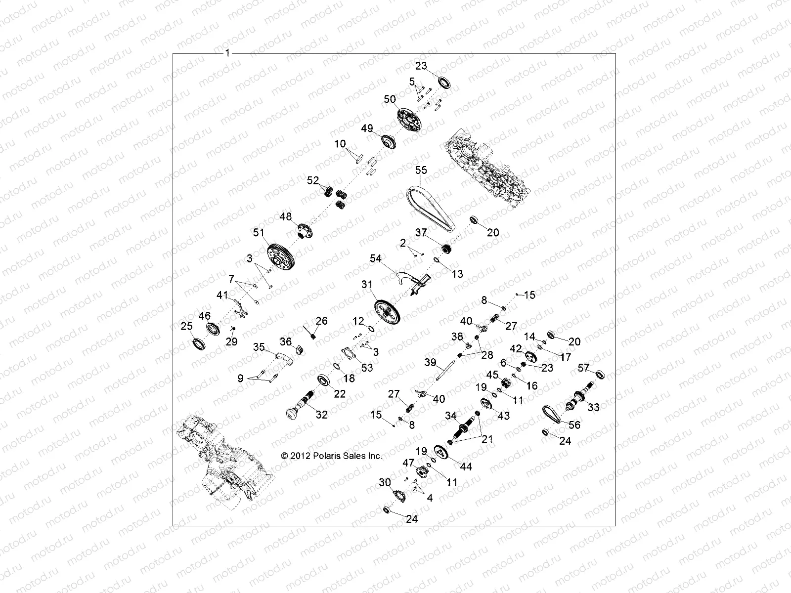 DRIVE TRAIN | DRIVE TRAIN, MAIN GEARCASE INTERNALS - R13RH76AG/AH/AN (49RGRTRANSINTL1333071)