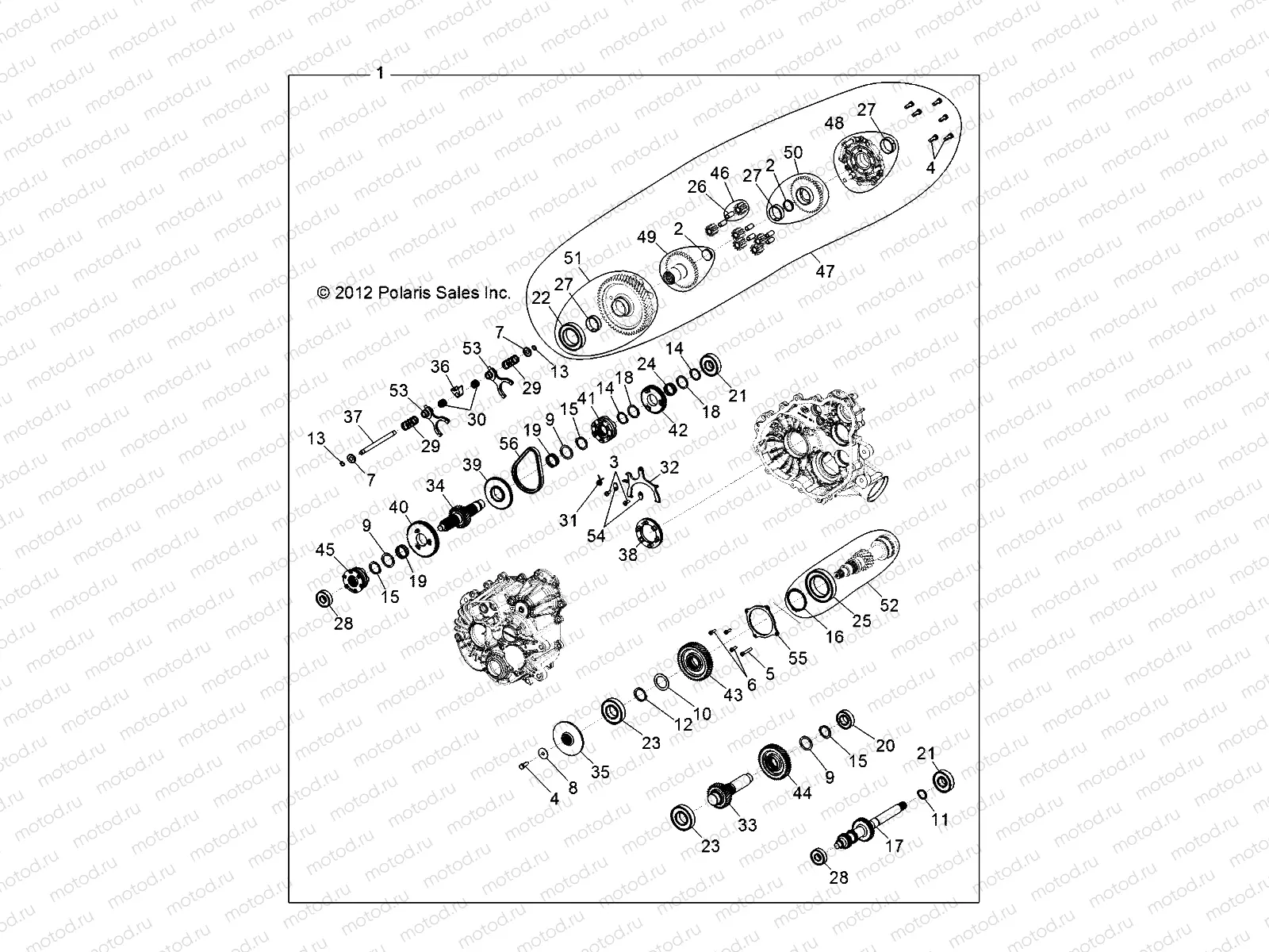 DRIVE TRAIN | DRIVE TRAIN, MAIN GEARCASE INTERNALS - R13VH57FX (49RGRTRANSINTL1333133)