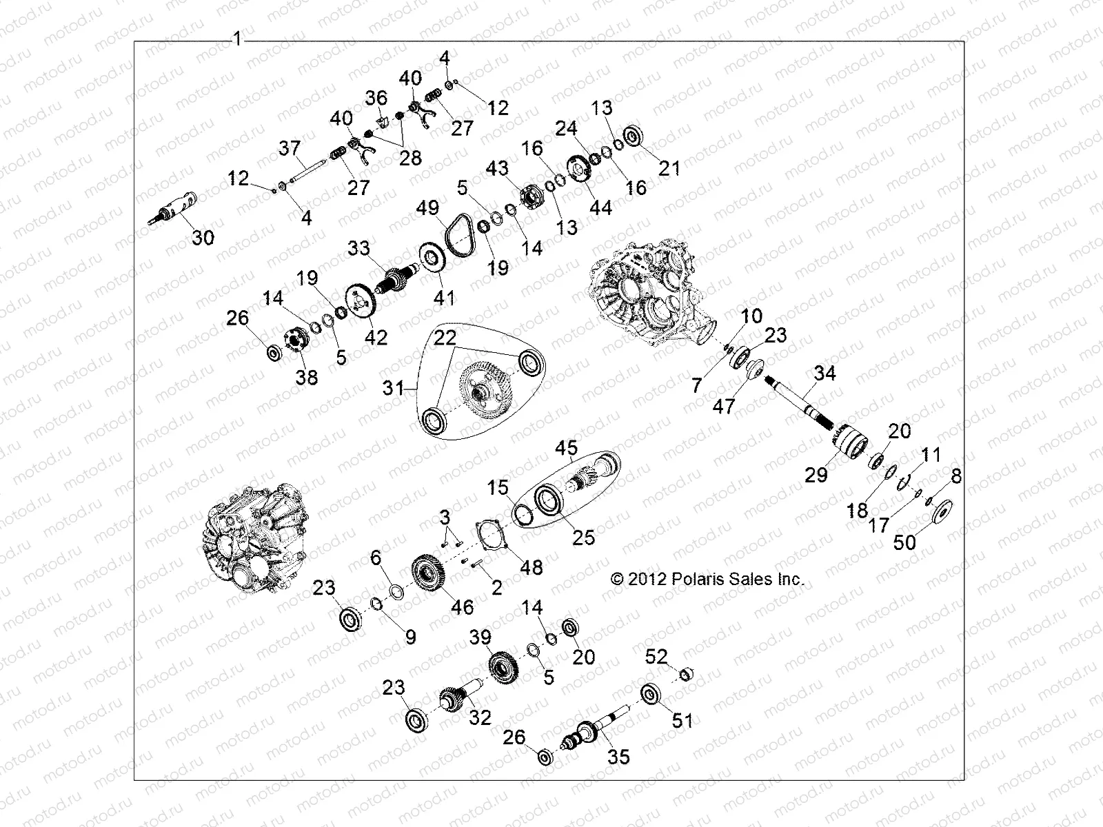 DRIVE TRAIN | DRIVE TRAIN, MAIN GEARCASE INTERNALS - R13XT87AA/9EAK (49RGRTRANSINTL1333044)