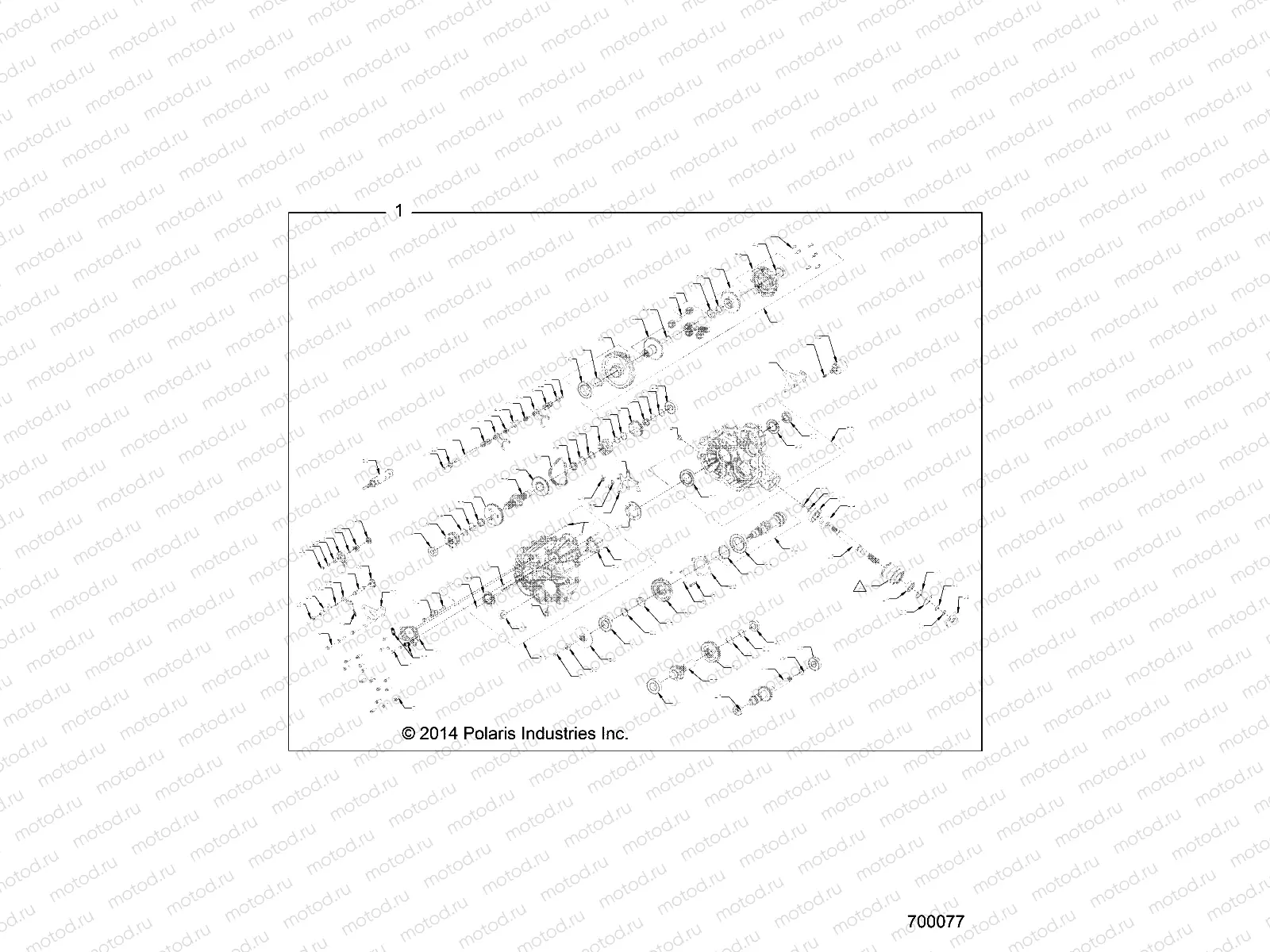 DRIVE TRAIN | DRIVE TRAIN, MAIN GEARCASE, INTERNALS - R15RTE87FA (700077)