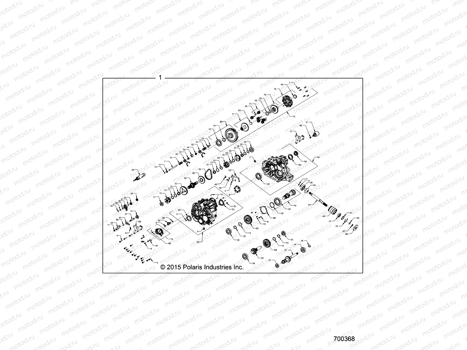 DRIVE TRAIN | DRIVE TRAIN, MAIN GEARCASE INTERNALS - R16RTA/RTE/RTM/RTU87 ALL OPTIONS (700368)