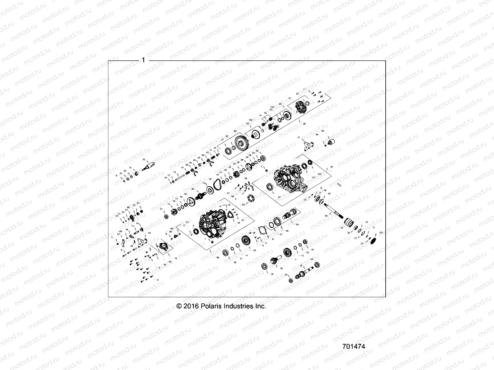 DRIVE TRAIN | DRIVE TRAIN, MAIN GEARCASE INTERNALS - R17RHE99NU (701474)