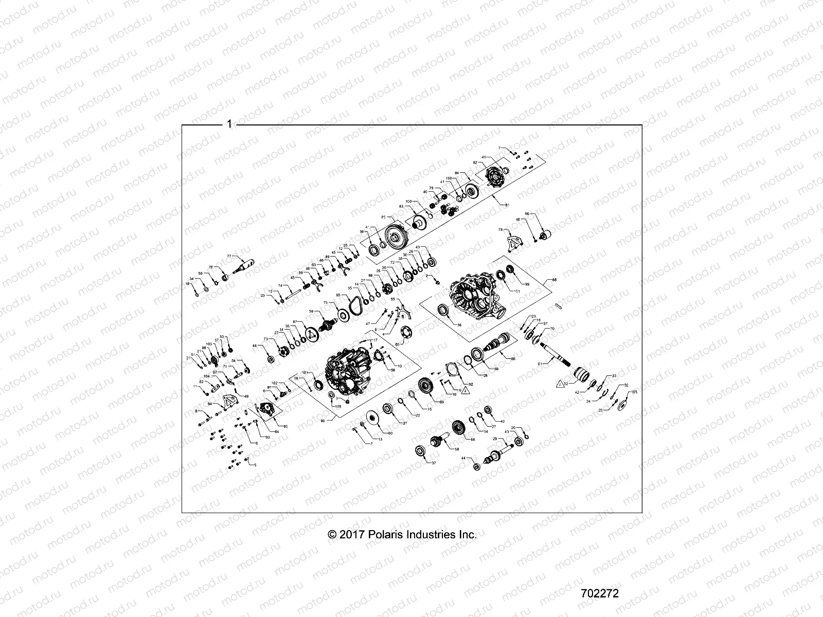 DRIVE TRAIN | DRIVE TRAIN, MAIN GEARCASE INTERNALS - R18RTED1N1 (702272)