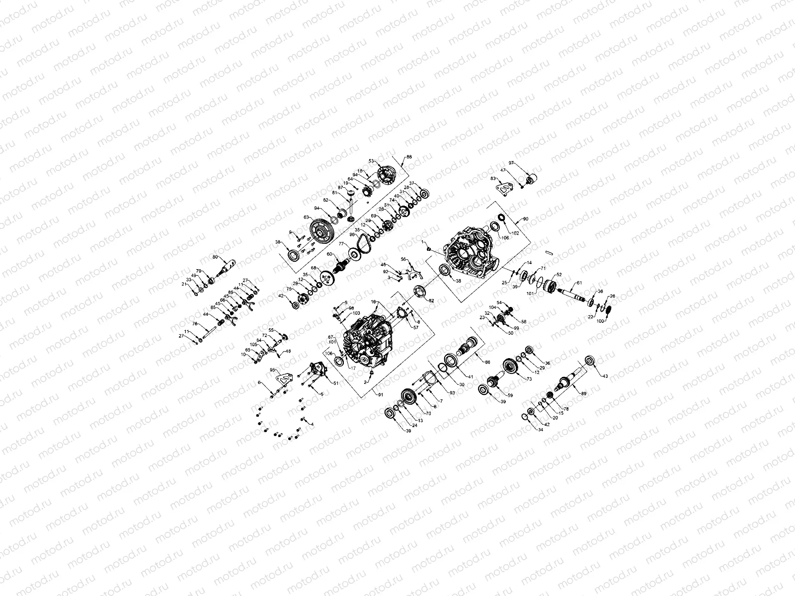 DRIVE TRAIN | DRIVE TRAIN, MAIN GEARCASE INTERNALS - R19RRU99A9/AD/AJ/AP/B9/BD/BJ/BP (702456)
