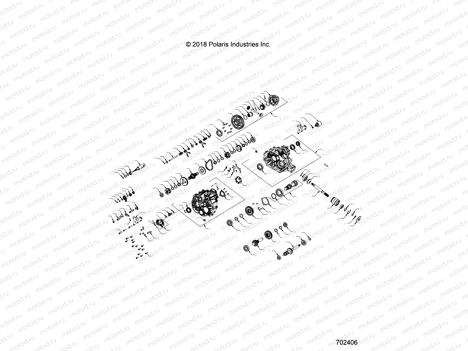 DRIVE TRAIN | DRIVE TRAIN, MAIN GEARCASE INTERNALS - R19RT_87 ALL OPTIONS (702406)