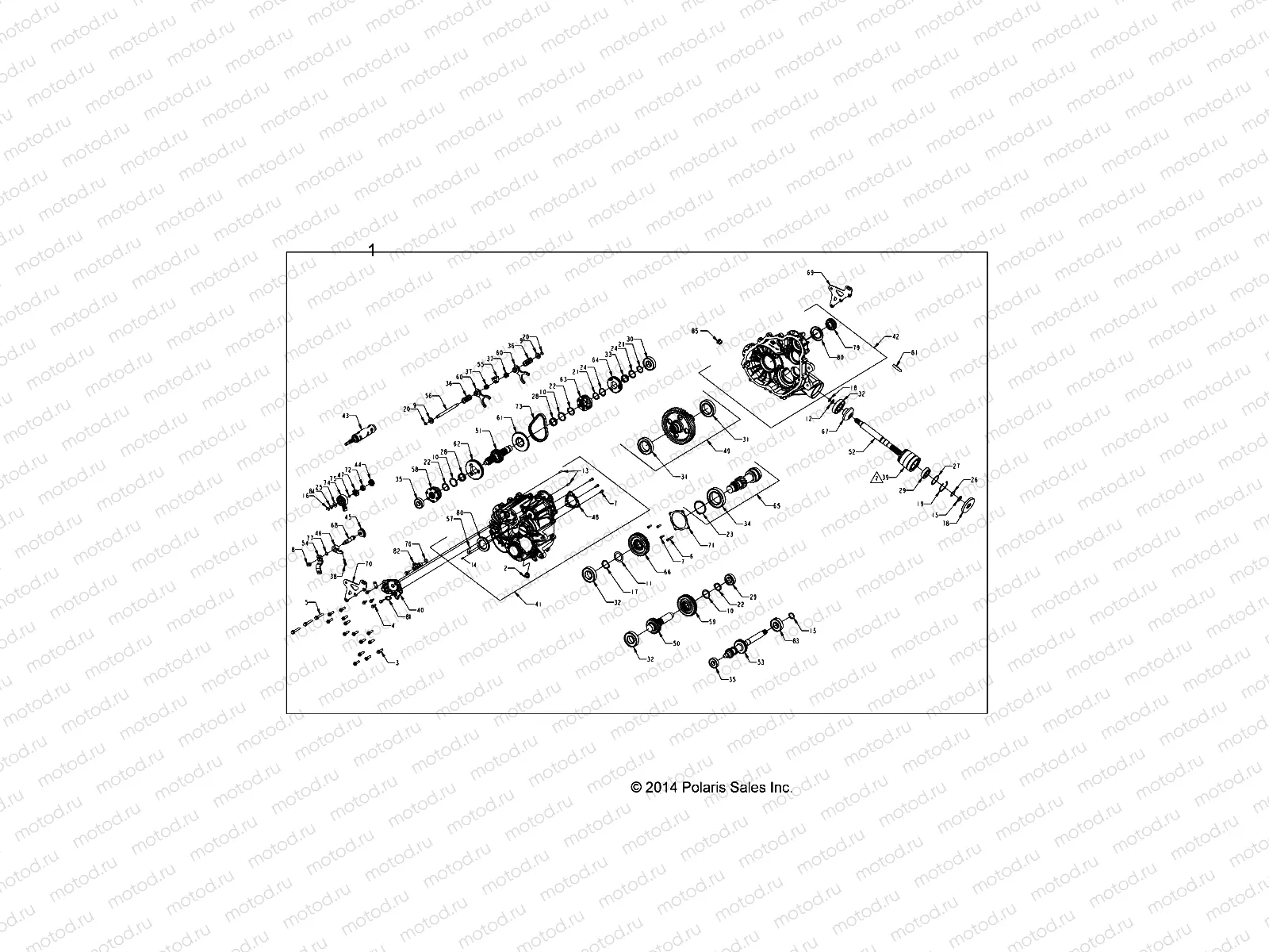 DRIVE TRAIN | DRIVE TRAIN, MAIN GEARCASE INTERNALS - Z15VBA87AJ/LJ/E87AK/AM/AT/LT/AL/AV (49RGRGEARCASE1333064)