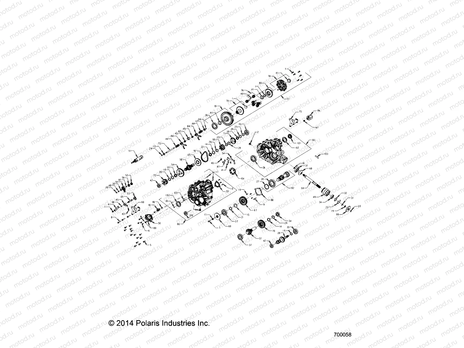 DRIVE TRAIN | DRIVE TRAIN, MAIN GEARCASE INTERNALS - Z15VBE87FK/JK (700058)