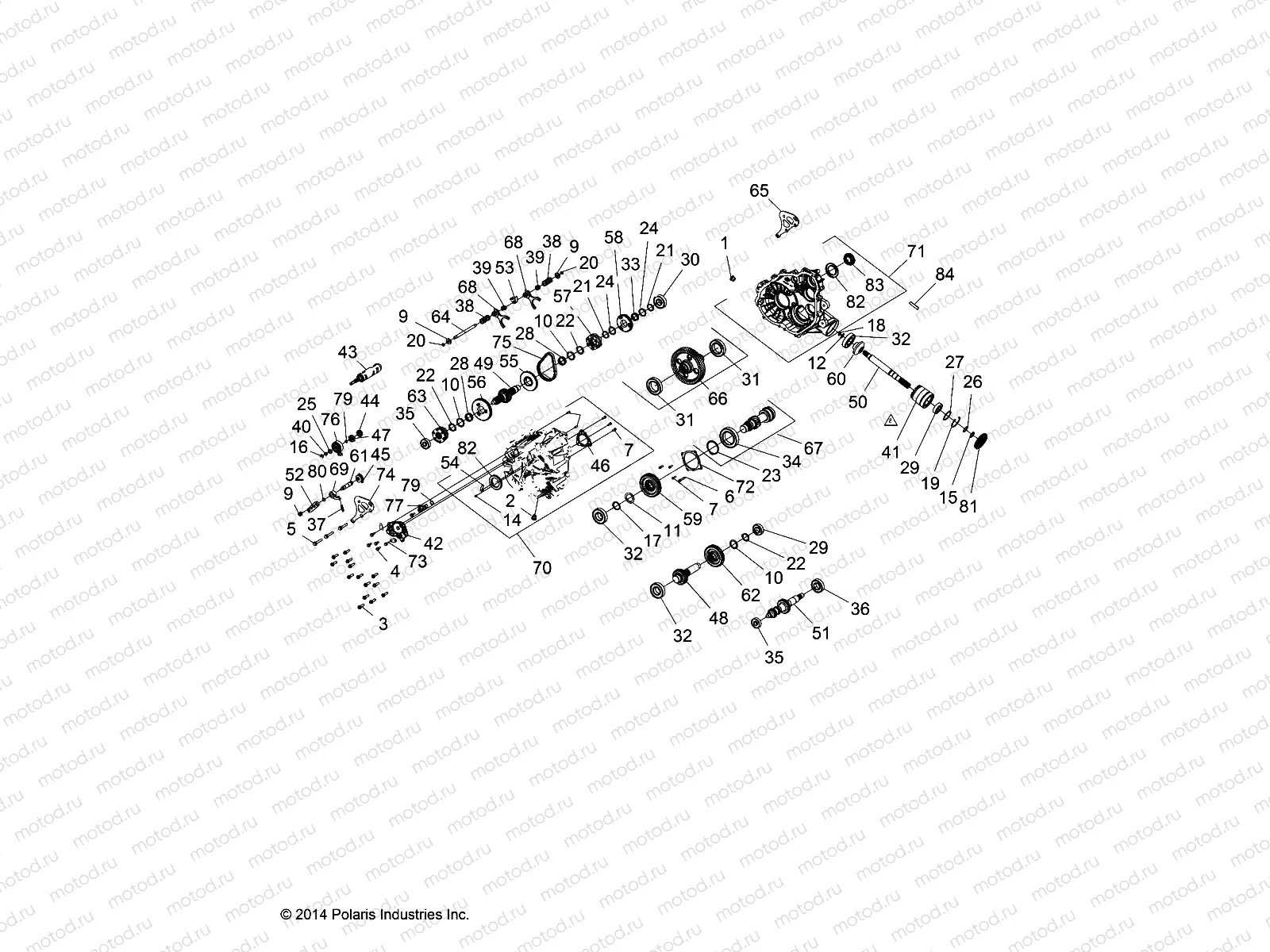 DRIVE TRAIN | DRIVE TRAIN, MAIN GEARCASE INTERNALS - Z15VFE99AT/AV/AP (49RGRGEARCASE1510004)