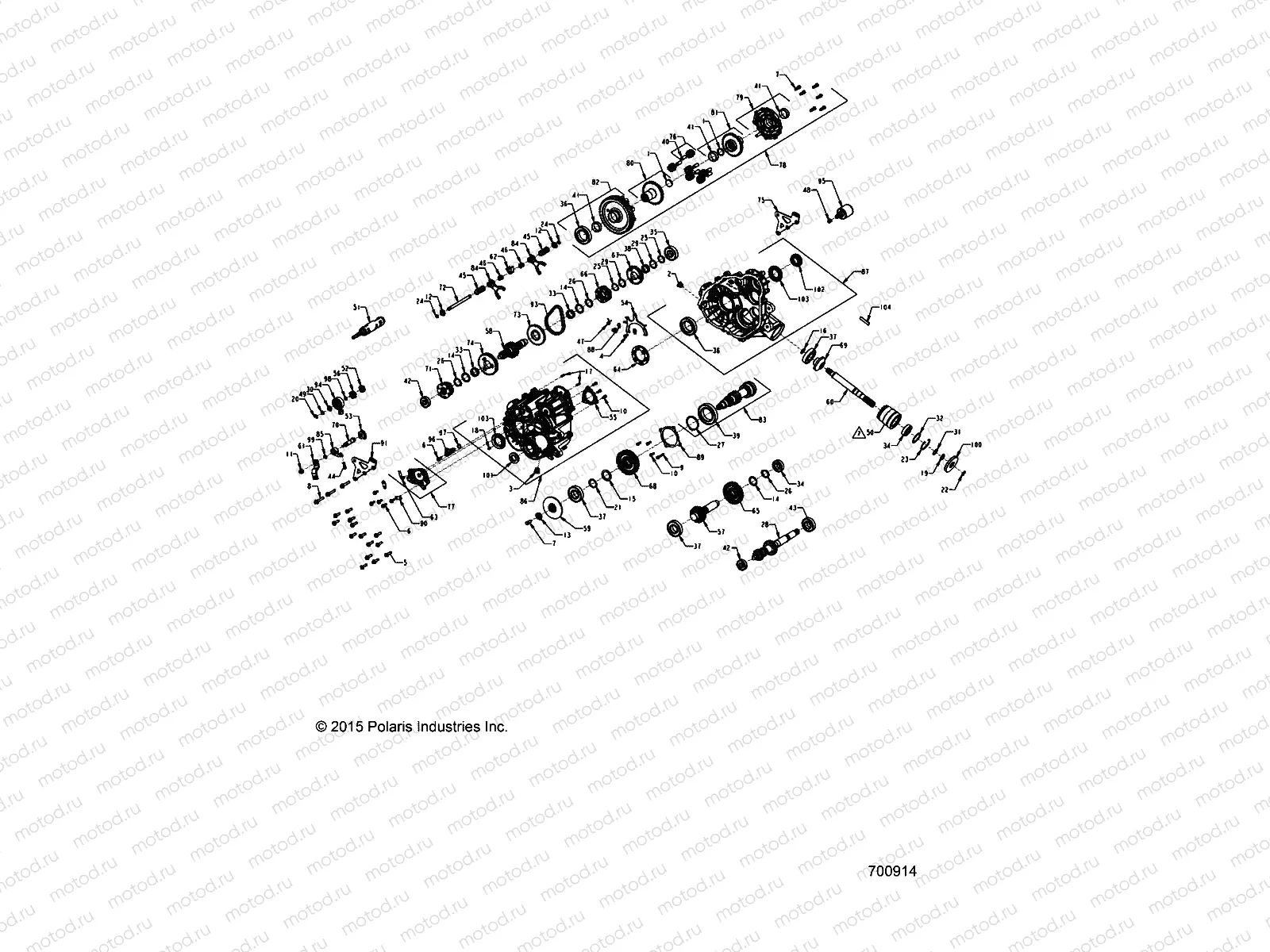 DRIVE TRAIN | DRIVE TRAIN, MAIN GEARCASE INTERNALS - Z16VBE87FR/JR (700914)