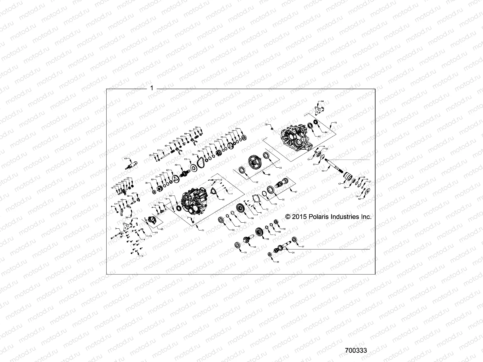 DRIVE TRAIN | DRIVE TRAIN, MAIN GEARCASE INTERNALS - Z16VCE87AB/AR/AE/AS (700333)