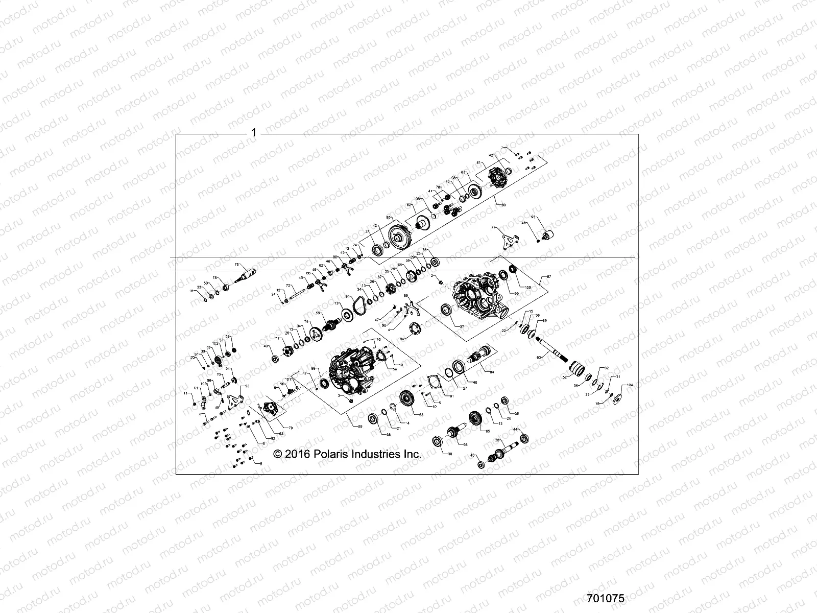 DRIVE TRAIN | DRIVE TRAIN, MAIN GEARCASE INTERNALS - Z17VAE87AB/E87AK/X87AK (701057)