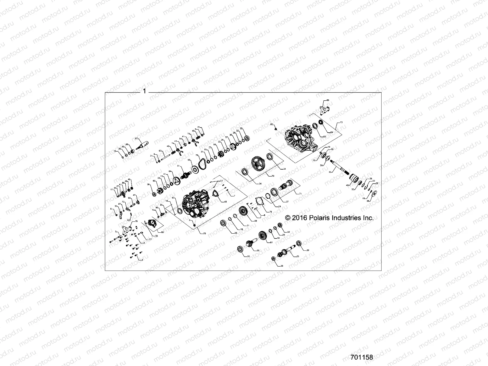 DRIVE TRAIN | DRIVE TRAIN, MAIN GEARCASE INTERNALS - Z17VCE87AB/AK/AM (701158)
