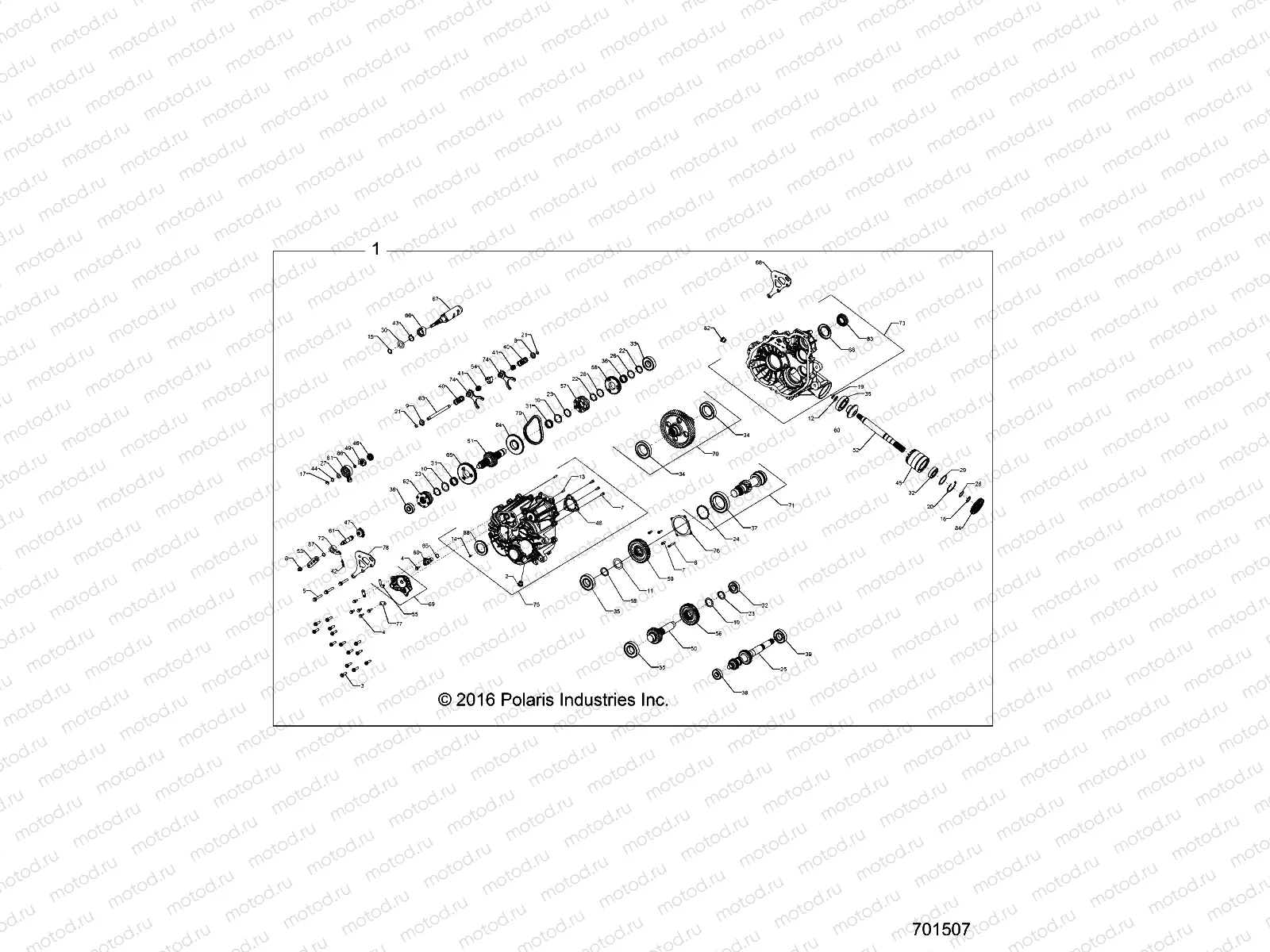 DRIVE TRAIN | DRIVE TRAIN, MAIN GEARCASE INTERNALS - Z18VDE99AK/AW/AJ/BJ/BK/BW/LW/K99AK/BK (701507)