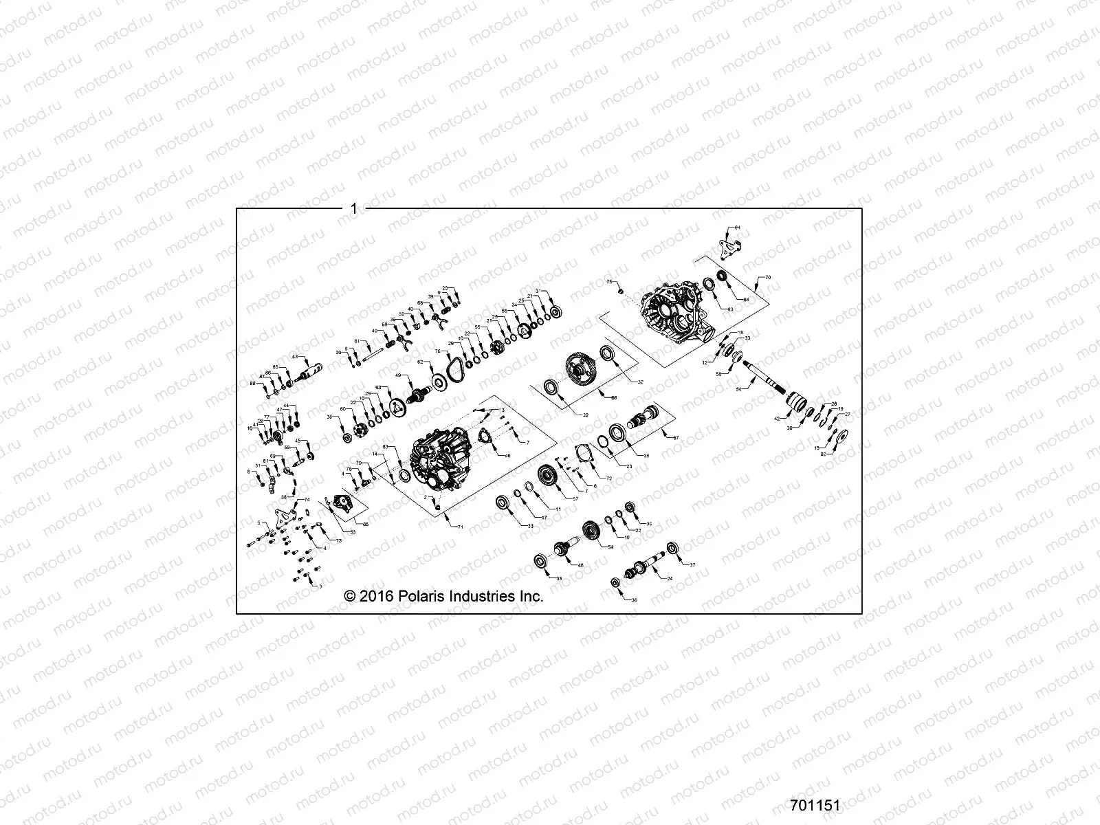 DRIVE TRAIN | DRIVE TRAIN, MAIN GEARCASE INTERNALS - Z19VBE99AM/BM/LM (701151)