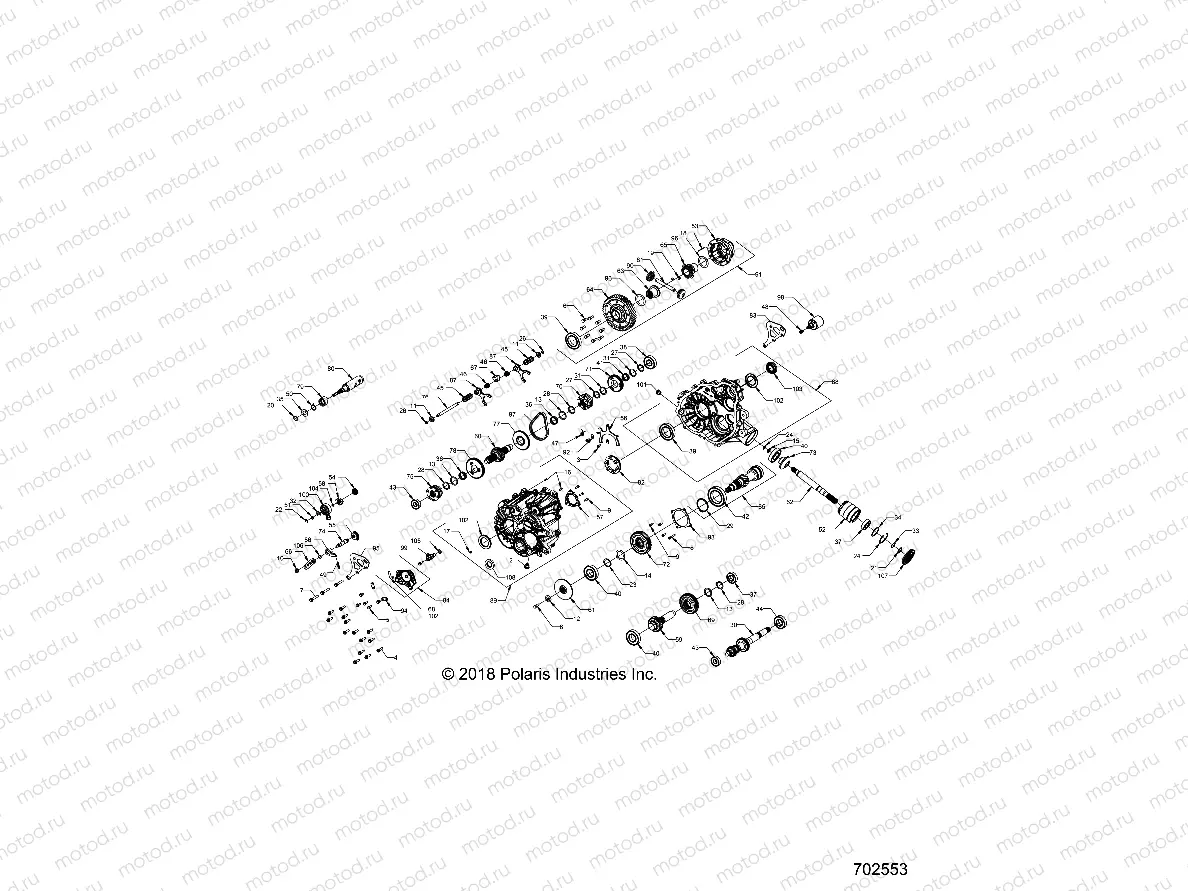 DRIVE TRAIN | DRIVE TRAIN, MAIN GEARCASE INTERNALS - Z19VDE99FK/S99CK/FK (702553)