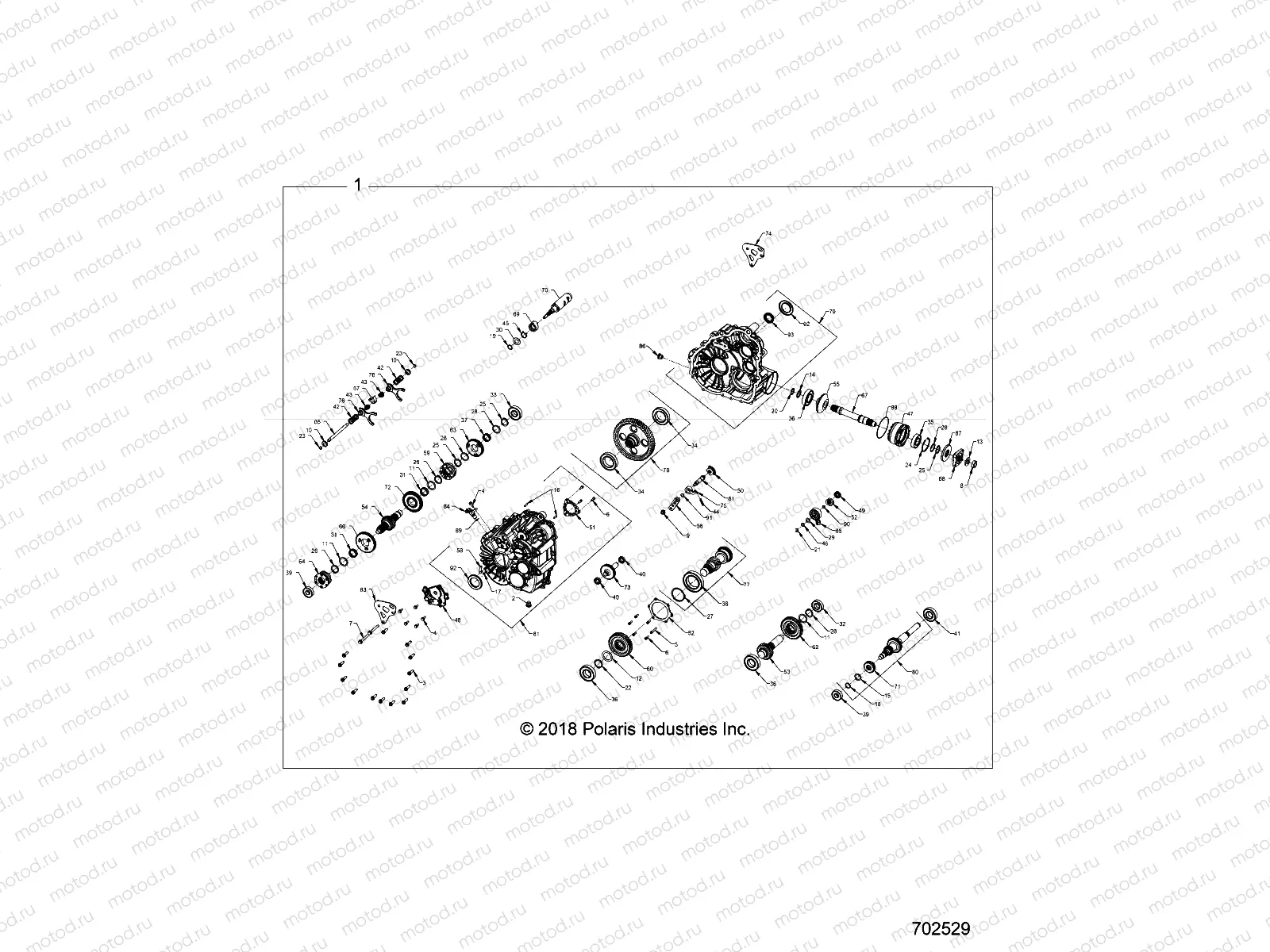 DRIVE TRAIN | DRIVE TRAIN, MAIN GEARCASE INTERNALS - Z19VPL92AK/BK/AR/BR/AM/BM (702529)