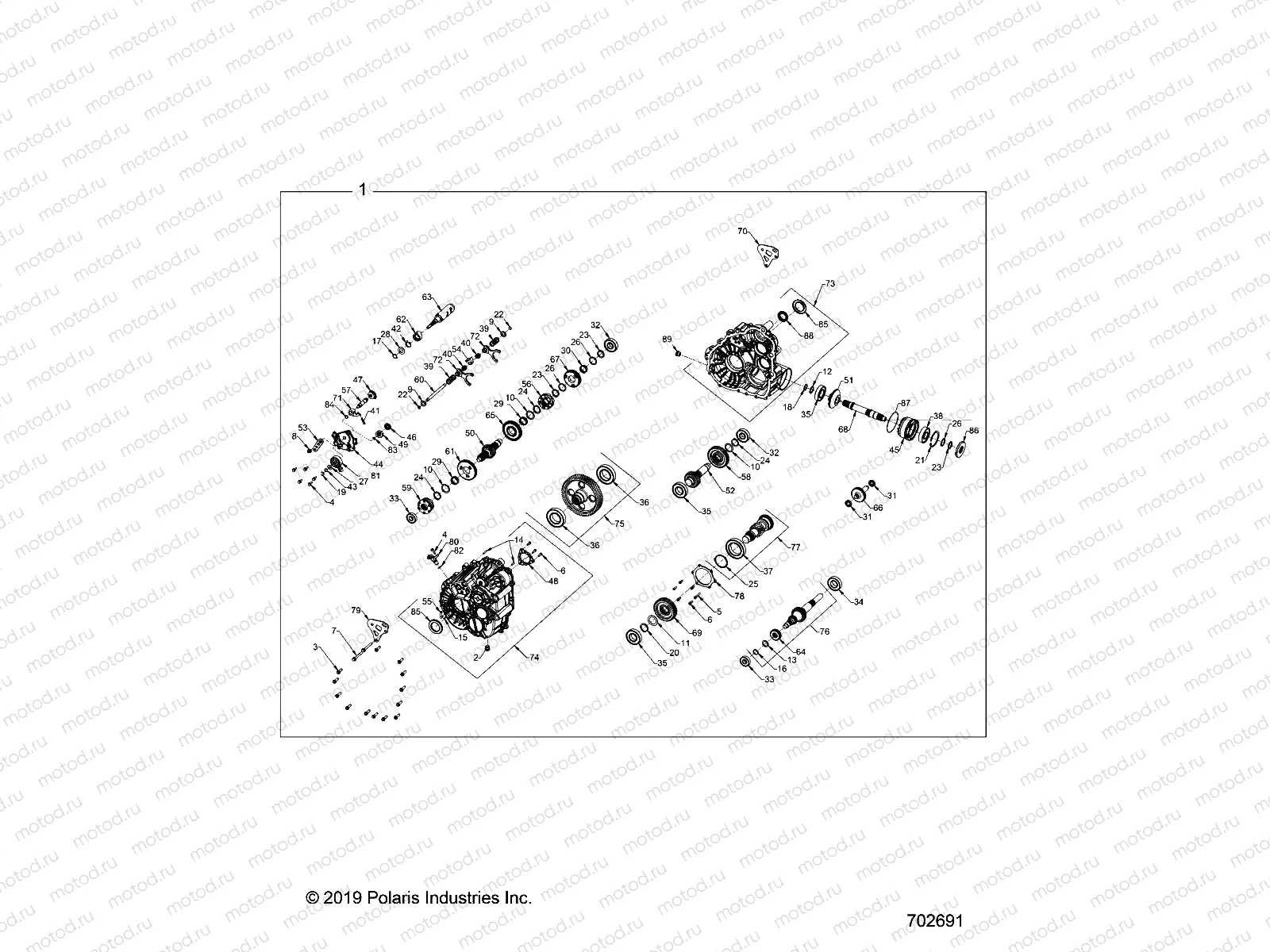 DRIVE TRAIN | DRIVE TRAIN, MAIN GEARCASE INTERNALS - Z20R4_92AC/BC/AE/BE/AK/BK/AR/BR/AH/BH/AT/BT/LE/LT/LC (702691)