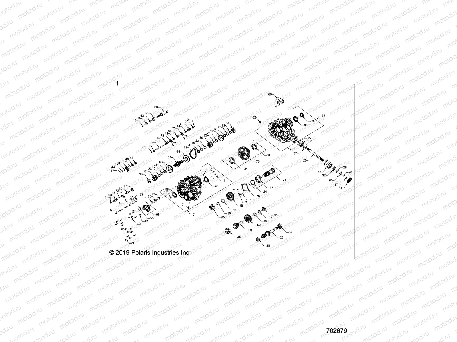 DRIVE TRAIN | DRIVE TRAIN, MAIN GEARCASE INTERNALS - Z22N4K99AK/AR/BK/BR/N4VAK/BK/AR/BR (702679)