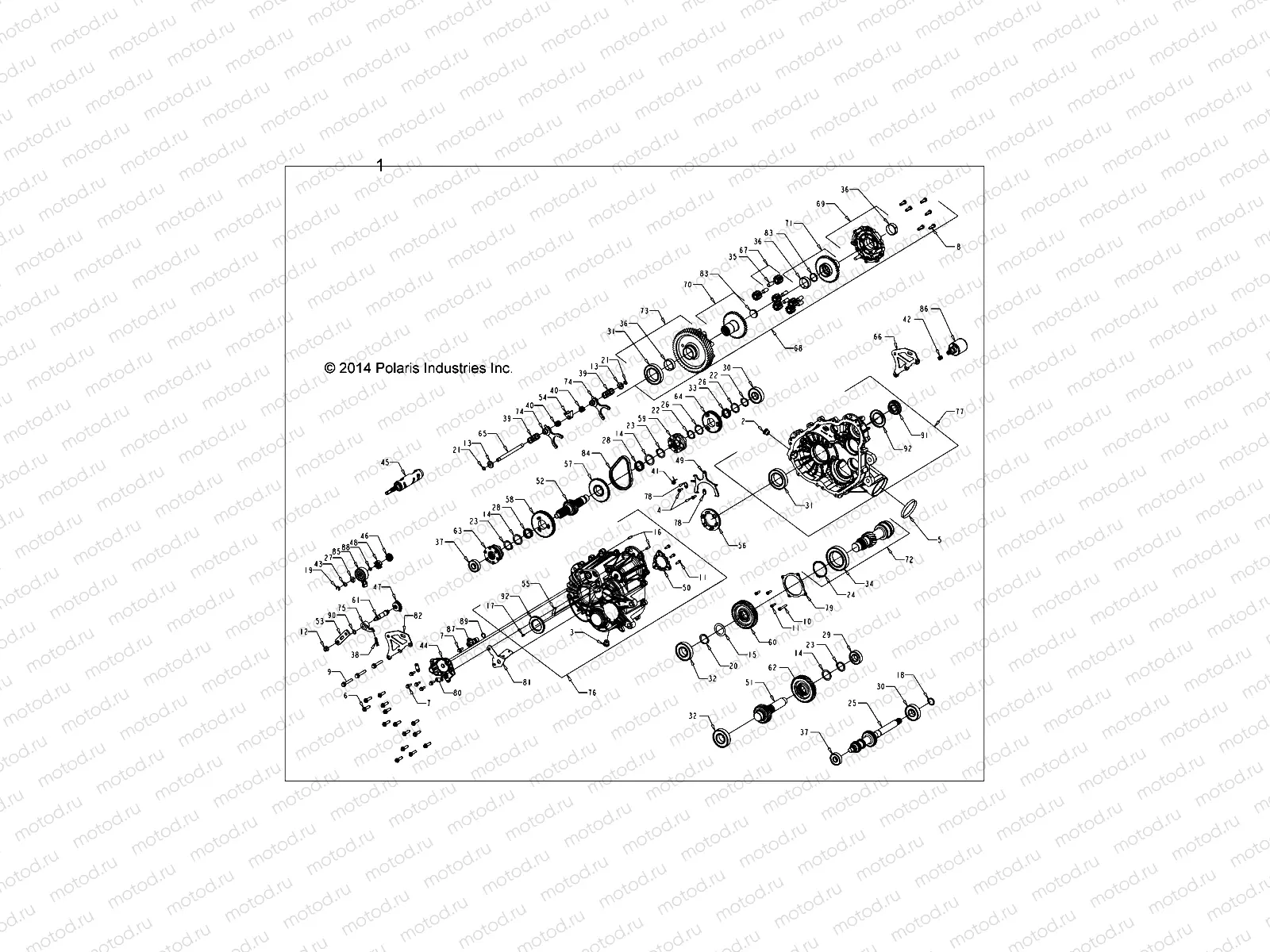 DRIVE TRAIN | DRIVE TRAIN, MAIN GEARCASE - L15U2NAGFA/MA (49LEVGEARCASE1333390)