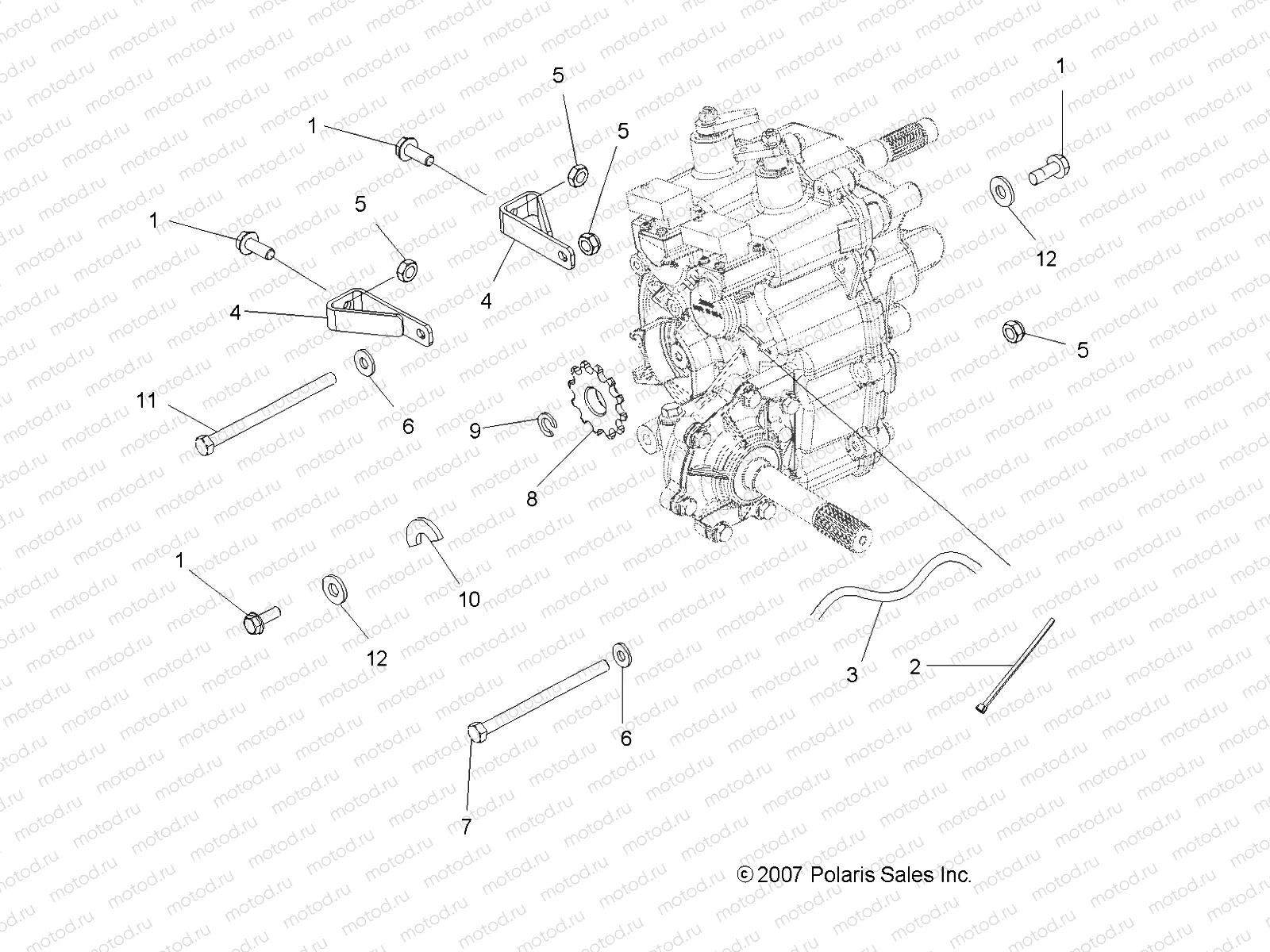 DRIVE TRAIN | DRIVE TRAIN, MAIN GEARCASE MOUNTING - A08CL50AA (49ATVGEARCASEMTG086X6)