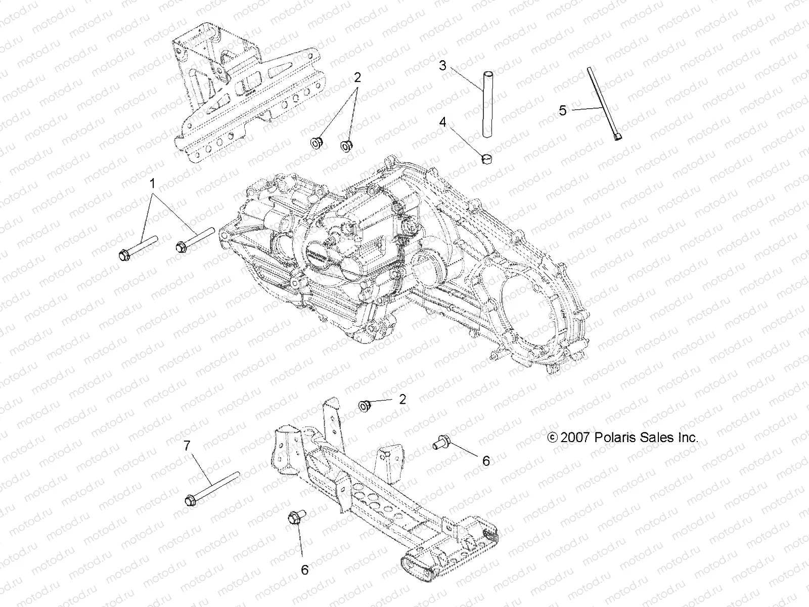 DRIVE TRAIN | DRIVE TRAIN, MAIN GEARCASE MOUNTING - A09LB27AA (49ATVGEARCASEMTG08HAWKINTL)