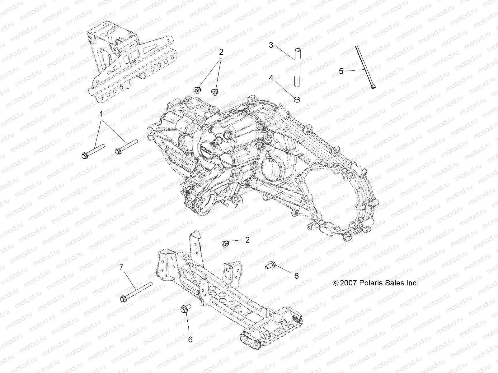 DRIVE TRAIN | DRIVE TRAIN, MAIN GEARCASE MOUNTING - A09LH46AQ/AX/AZ (49ATVGEARCASEMTG08SP4)