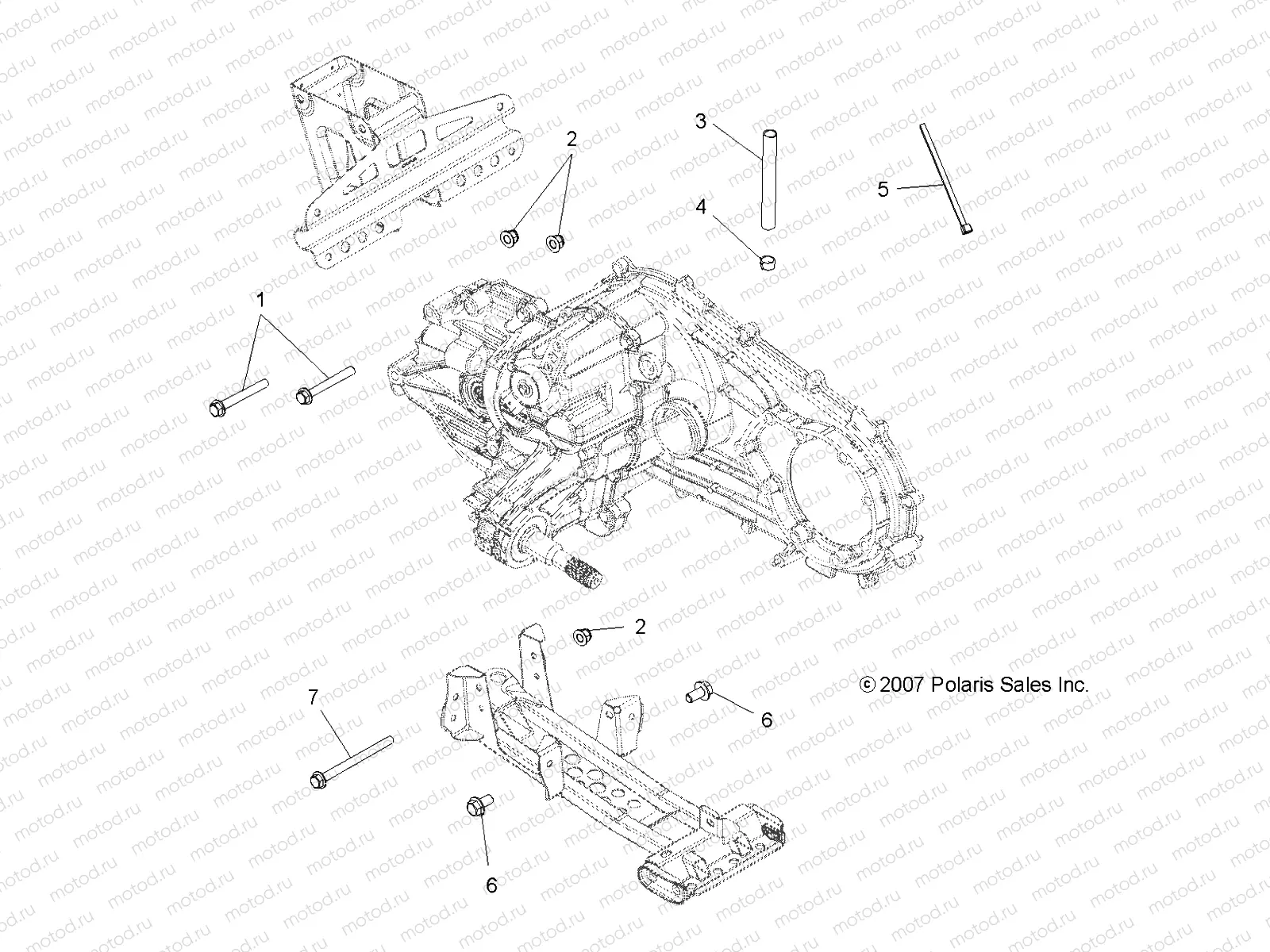 DRIVE TRAIN | DRIVE TRAIN, MAIN GEARCASE MOUNTING - A10LH27AX/AZ (49ATVGEARCASEMTG08SP300)