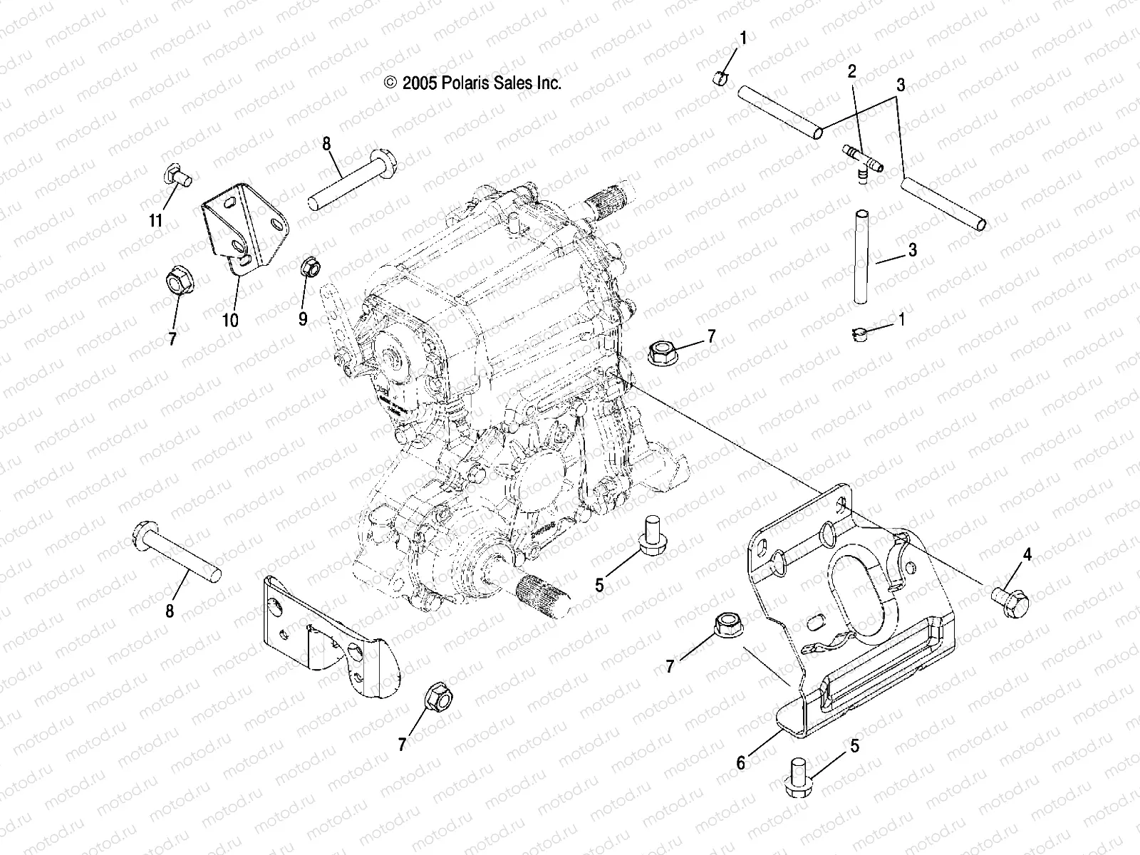 DRIVE TRAIN | DRIVE TRAIN, MAIN GEARCASE MOUNTING - A13CF76AA (4999200299920029C13)