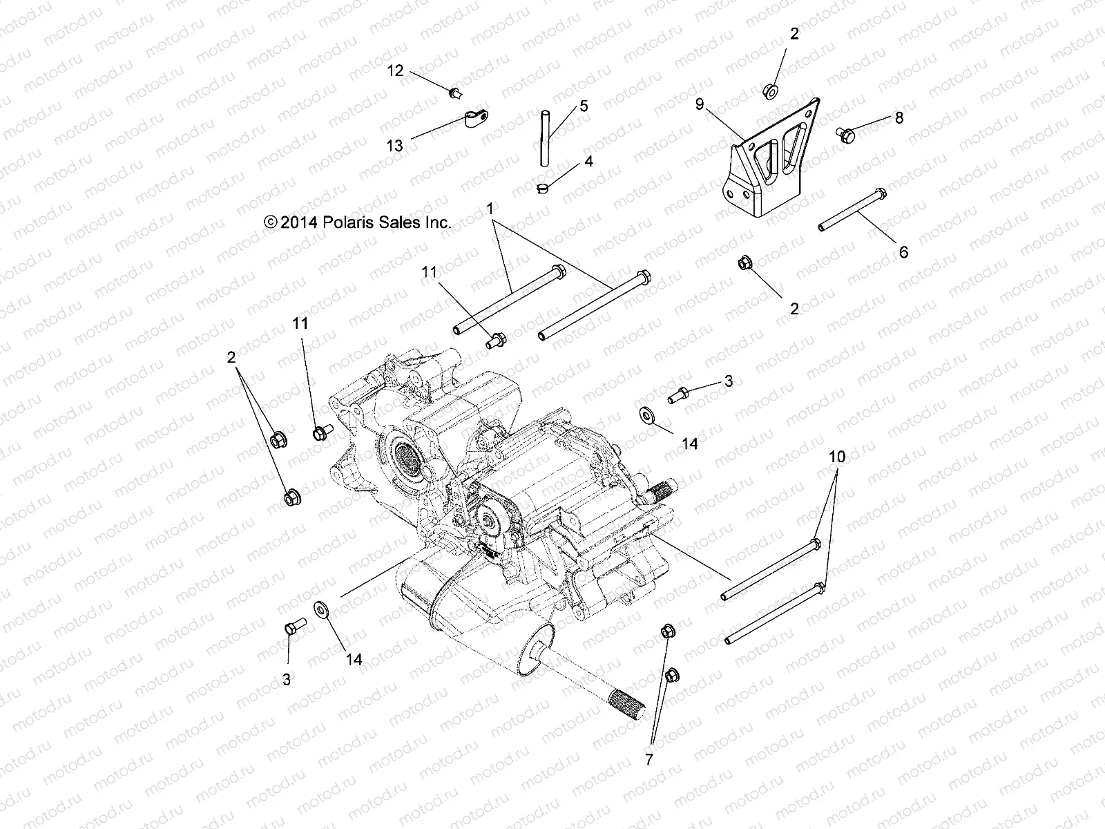 DRIVE TRAIN | DRIVE TRAIN, MAIN GEARCASE MOUNTING - A19SAA50D5