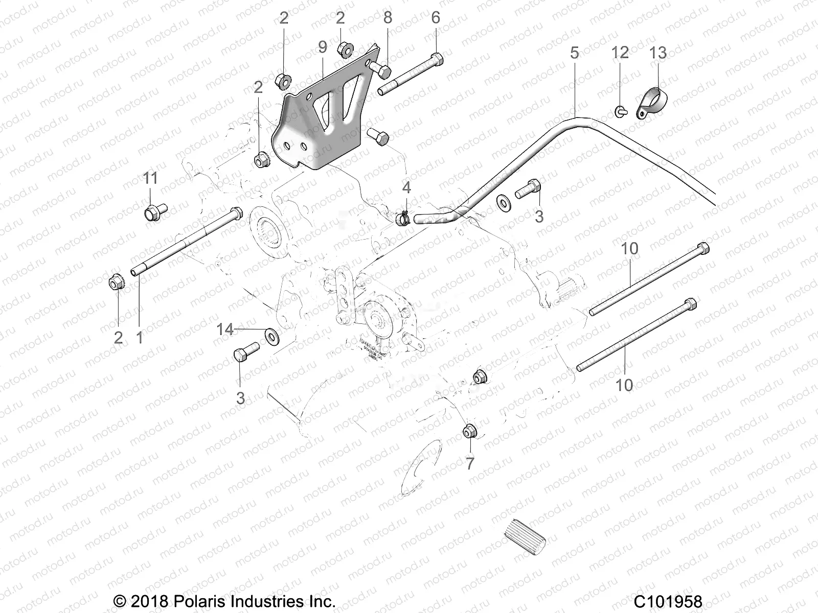 DRIVE TRAIN | DRIVE TRAIN, MAIN GEARCASE MOUNTING - A23SJE57AX (C101958)