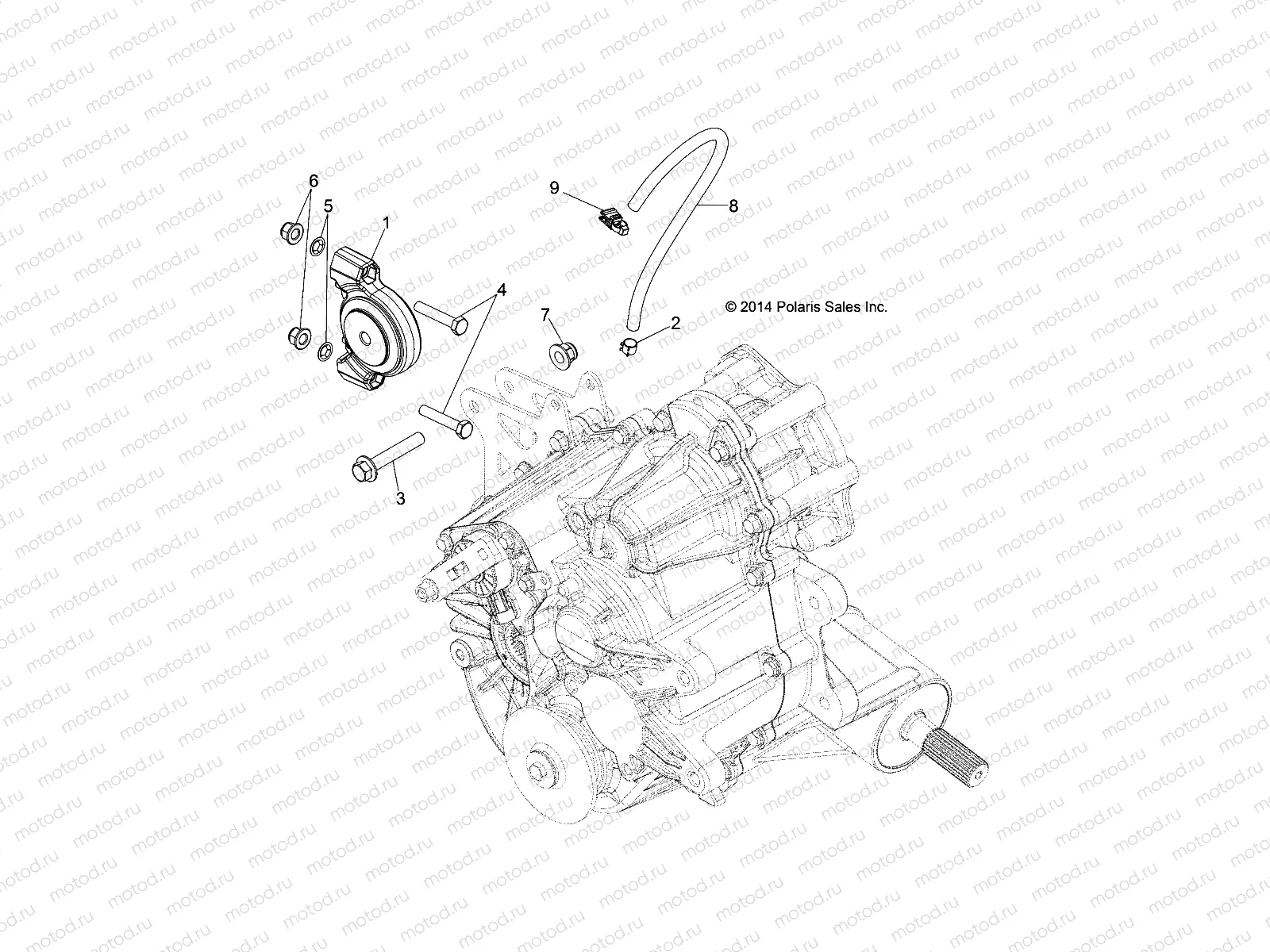 DRIVE TRAIN | DRIVE TRAIN, MAIN GEARCASE MOUNTING - D151DPD1AJ/2D/1L/1M/2M (49BRUTUSGCMNMTG15)