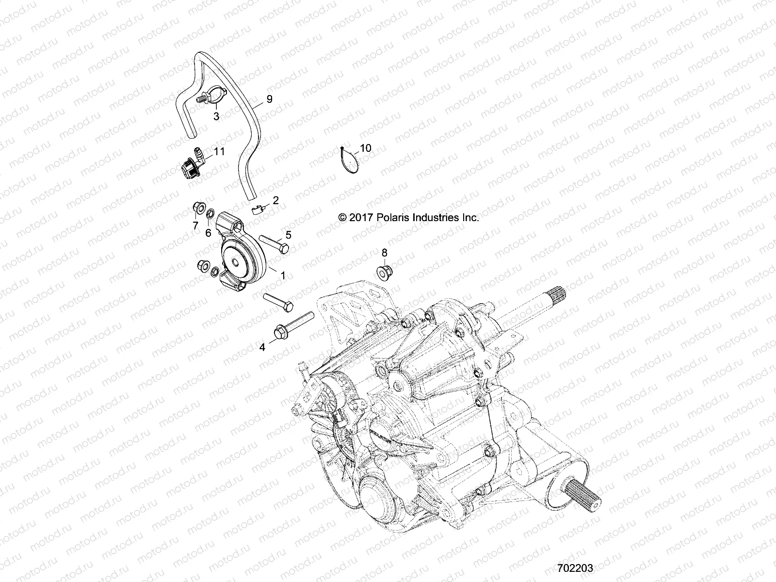 DRIVE TRAIN | DRIVE TRAIN, MAIN GEARCASE MOUNTING - D18B3/4PD1AJ (702203)