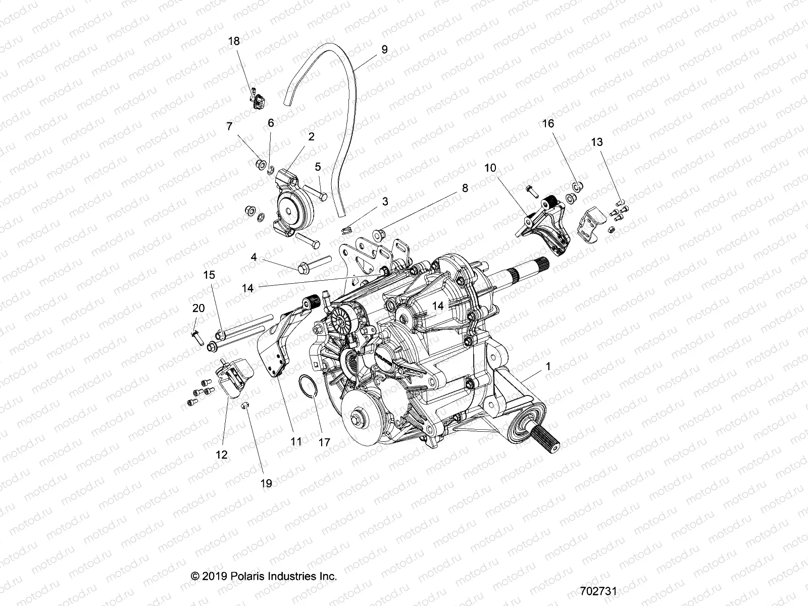 DRIVE TRAIN | DRIVE TRAIN, MAIN GEARCASE MOUNTING - G21GAB99CM/FM (702731)