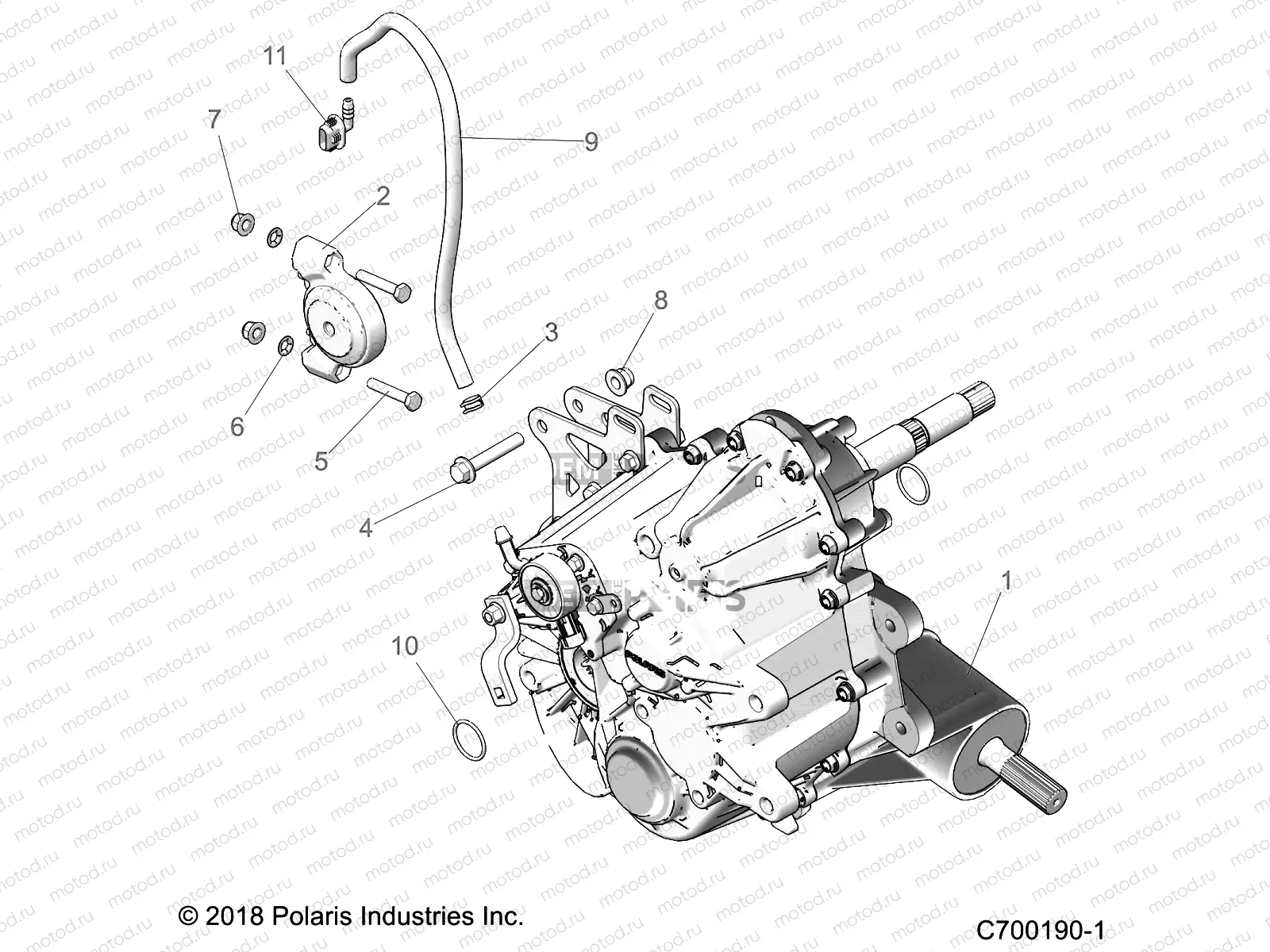 DRIVE TRAIN | DRIVE TRAIN, MAIN GEARCASE MOUNTING - G22GXK99AP/BP (C700190-1)