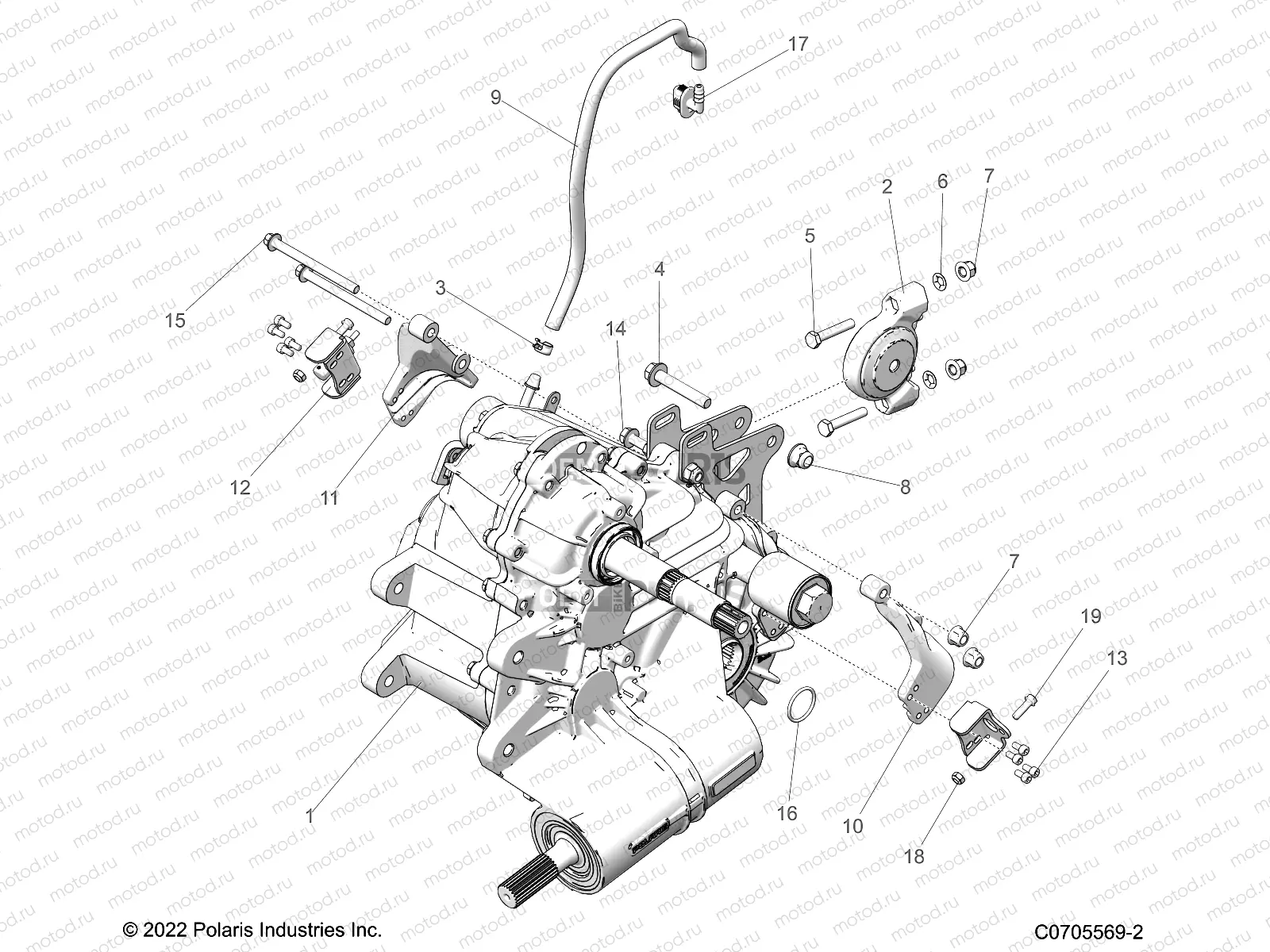 DRIVE TRAIN | DRIVE TRAIN, MAIN GEARCASE MOUNTING - G23GAB99CG/FG (C0705569-2)