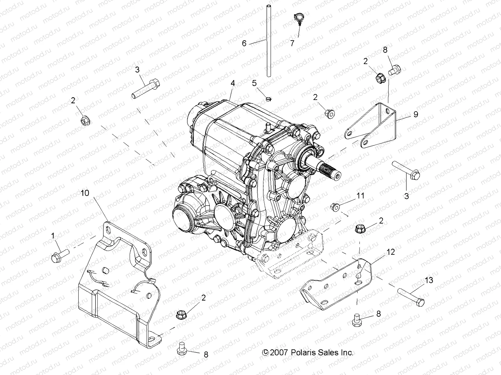 DRIVE TRAIN | DRIVE TRAIN, MAIN GEARCASE MOUNTING - R08RB50AA (49RGRGEARCASEMTG082X4)