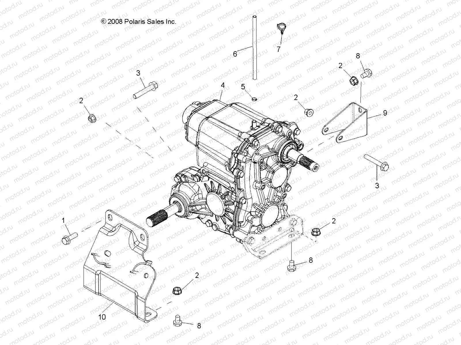 DRIVE TRAIN | DRIVE TRAIN, MAIN GEARCASE MOUNTING - R09WH68AC/AG/AH/AL/AR/AZ (49RGRGEARCASEMTG09CREW)