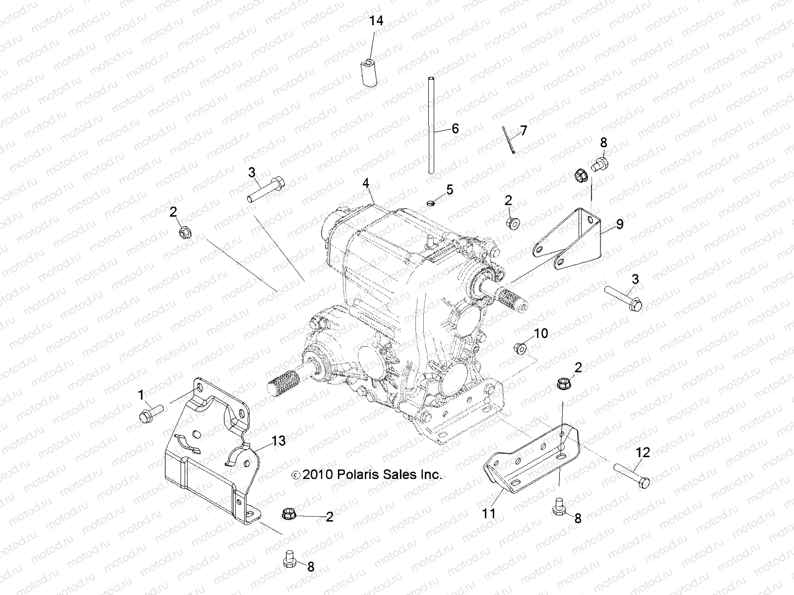 DRIVE TRAIN | DRIVE TRAIN, MAIN GEARCASE MOUNTING - R11HR76AG/AR (49RGRGEARCASEMTG116X6)