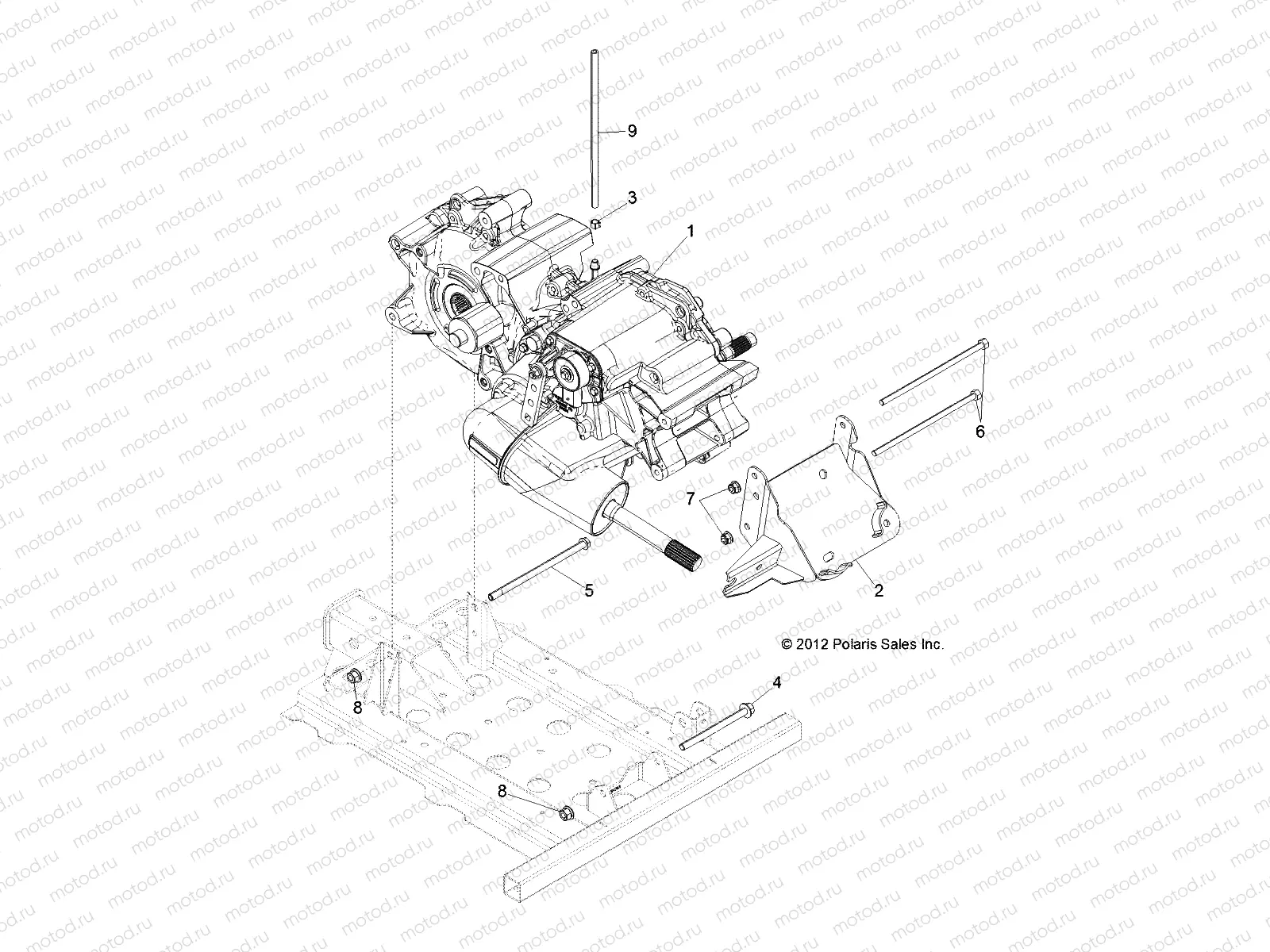 DRIVE TRAIN | DRIVE TRAIN, MAIN GEARCASE MOUNTING - R14RH76AA/76AC/7EAZ (49RGRGEARCASEMTG13800MID)