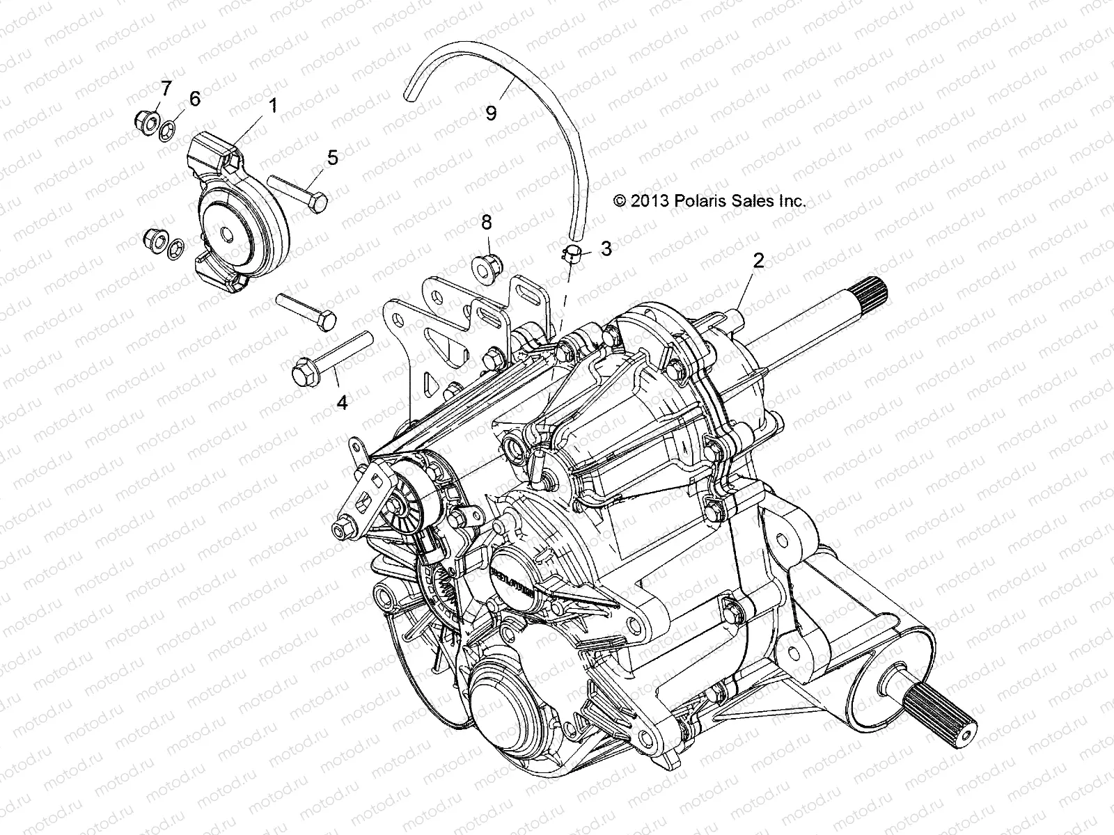 DRIVE TRAIN | DRIVE TRAIN, MAIN GEARCASE MOUNTING - R14WH88A/9EA ALL OPTIONS (49RGRGEARCASEMTG14CREW)