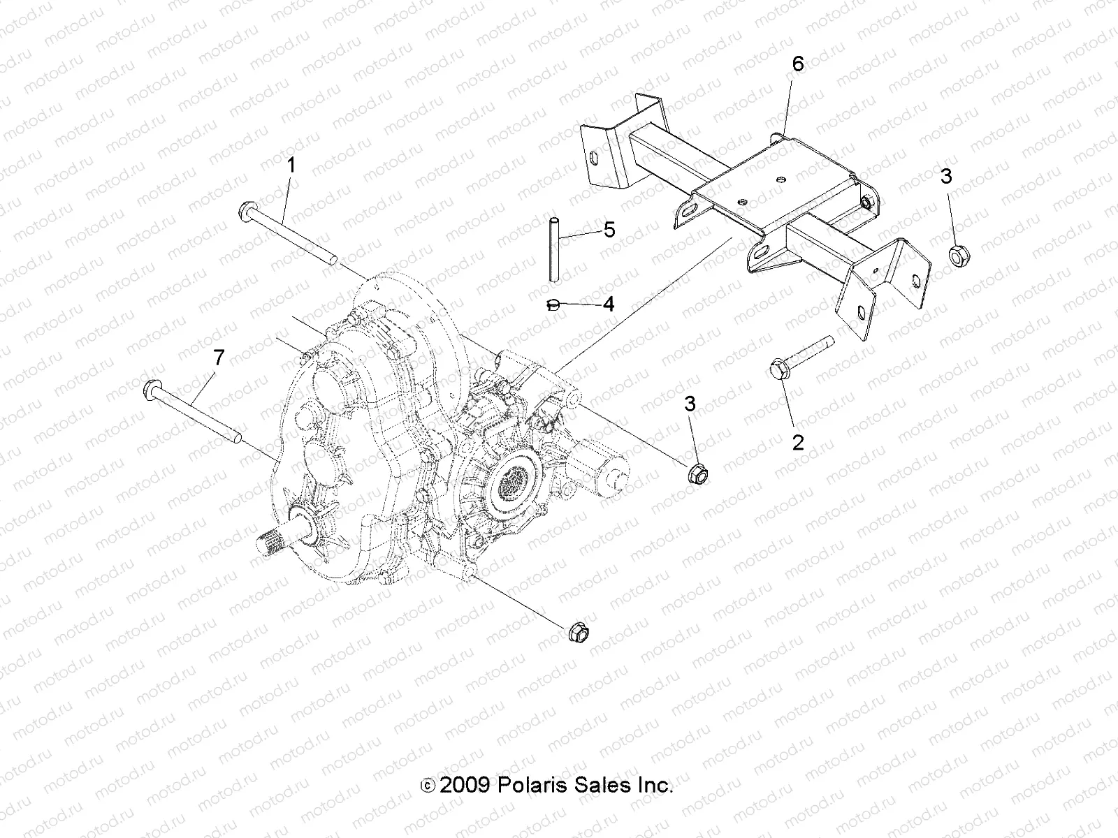 DRIVE TRAIN | DRIVE TRAIN, MAIN GEARCASE MOUNTING - R15RMAEGJ/GC/EJ (49LEVGEARCASEMTG10SDW)