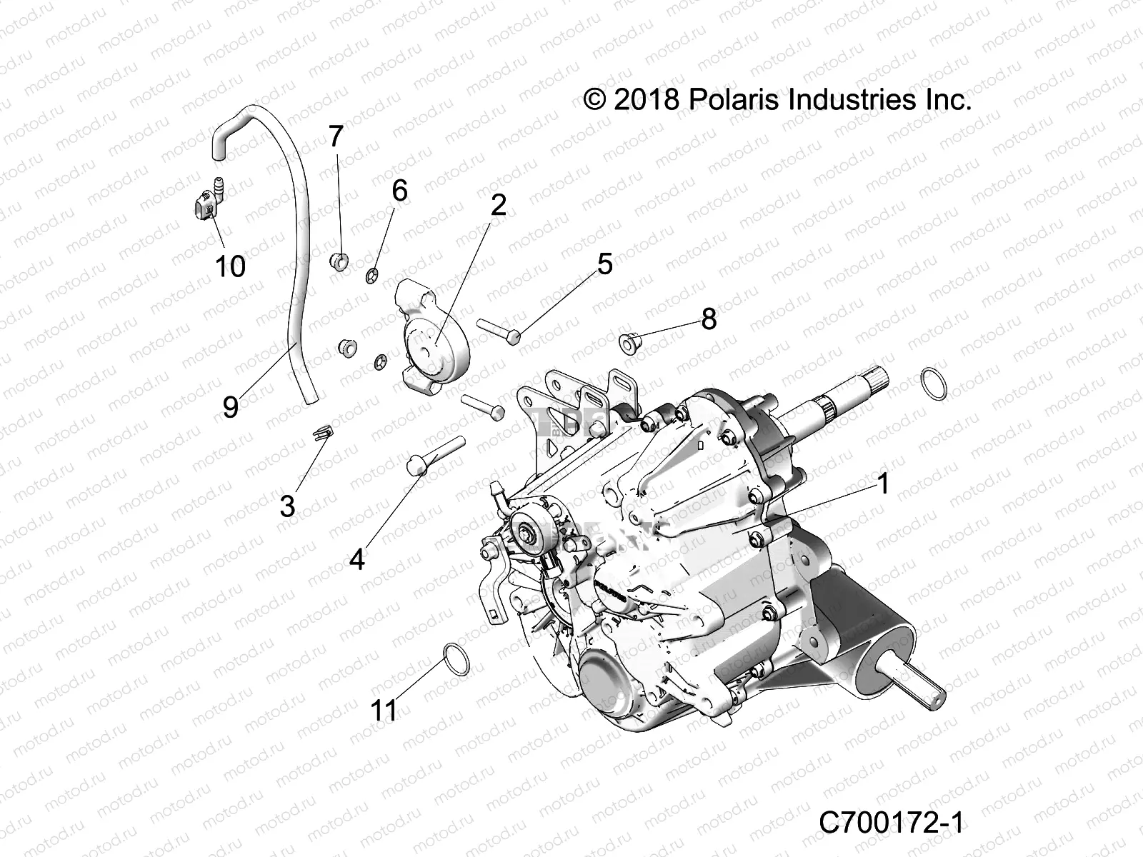 DRIVE TRAIN | DRIVE TRAIN, MAIN GEARCASE MOUNTING - R19RHE99AD/BD/LD/KAK/BK (C700172-1)