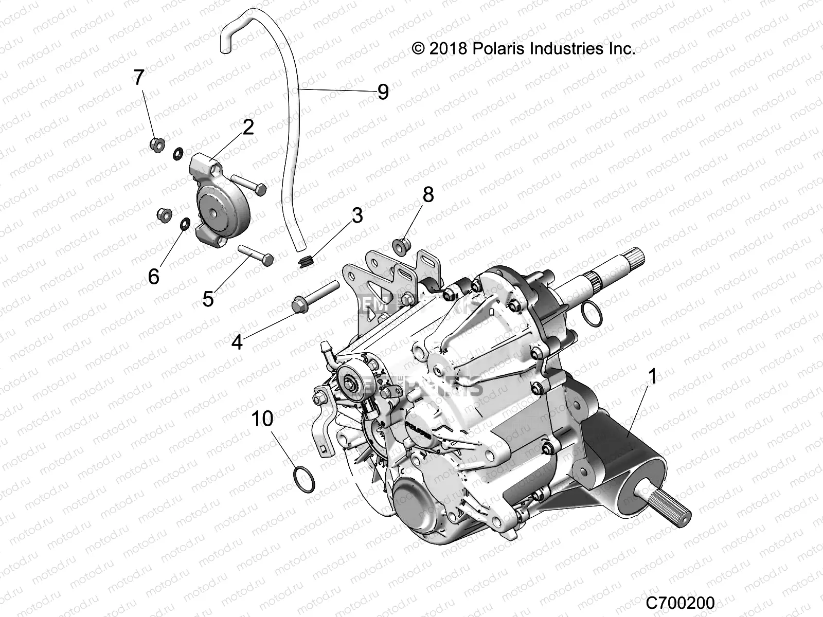 DRIVE TRAIN | DRIVE TRAIN, MAIN GEARCASE MOUNTING - R19RME57D7 (C700200)