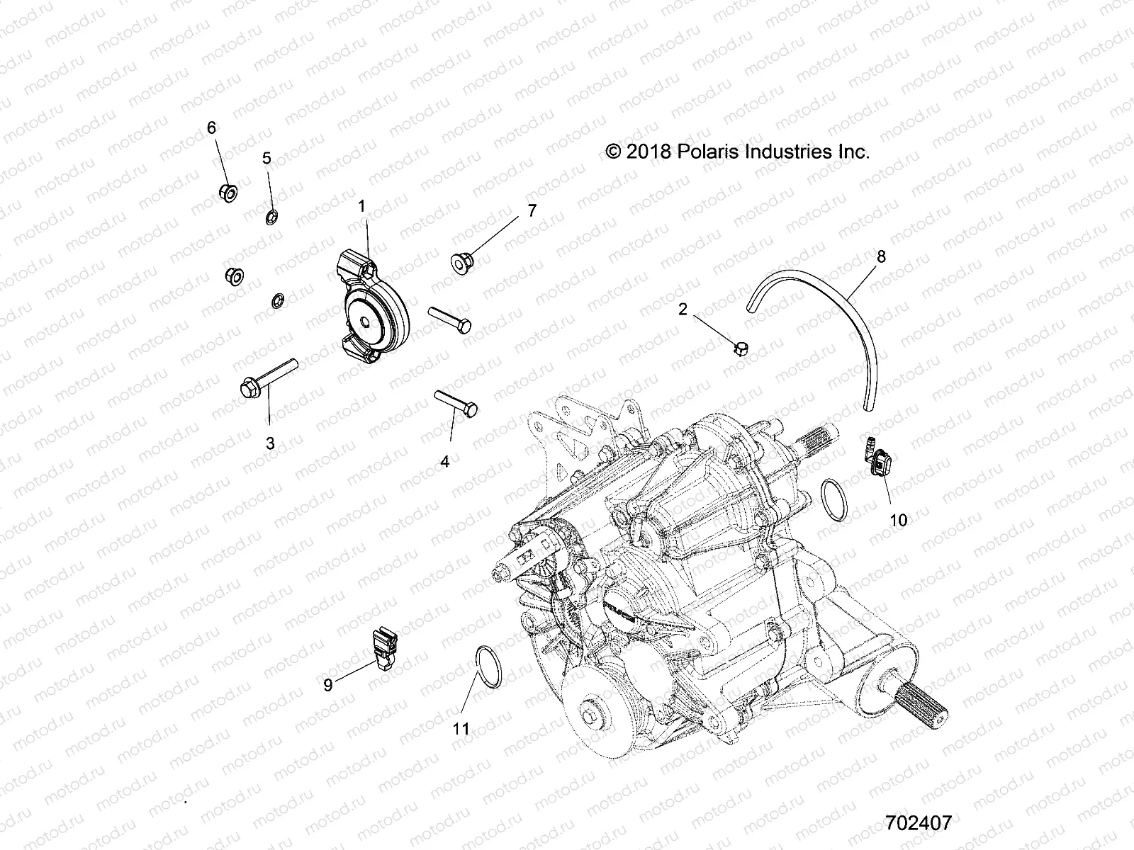 DRIVE TRAIN | DRIVE TRAIN, MAIN GEARCASE MOUNTING - R19RT_87 ALL OPTIONS (702407)