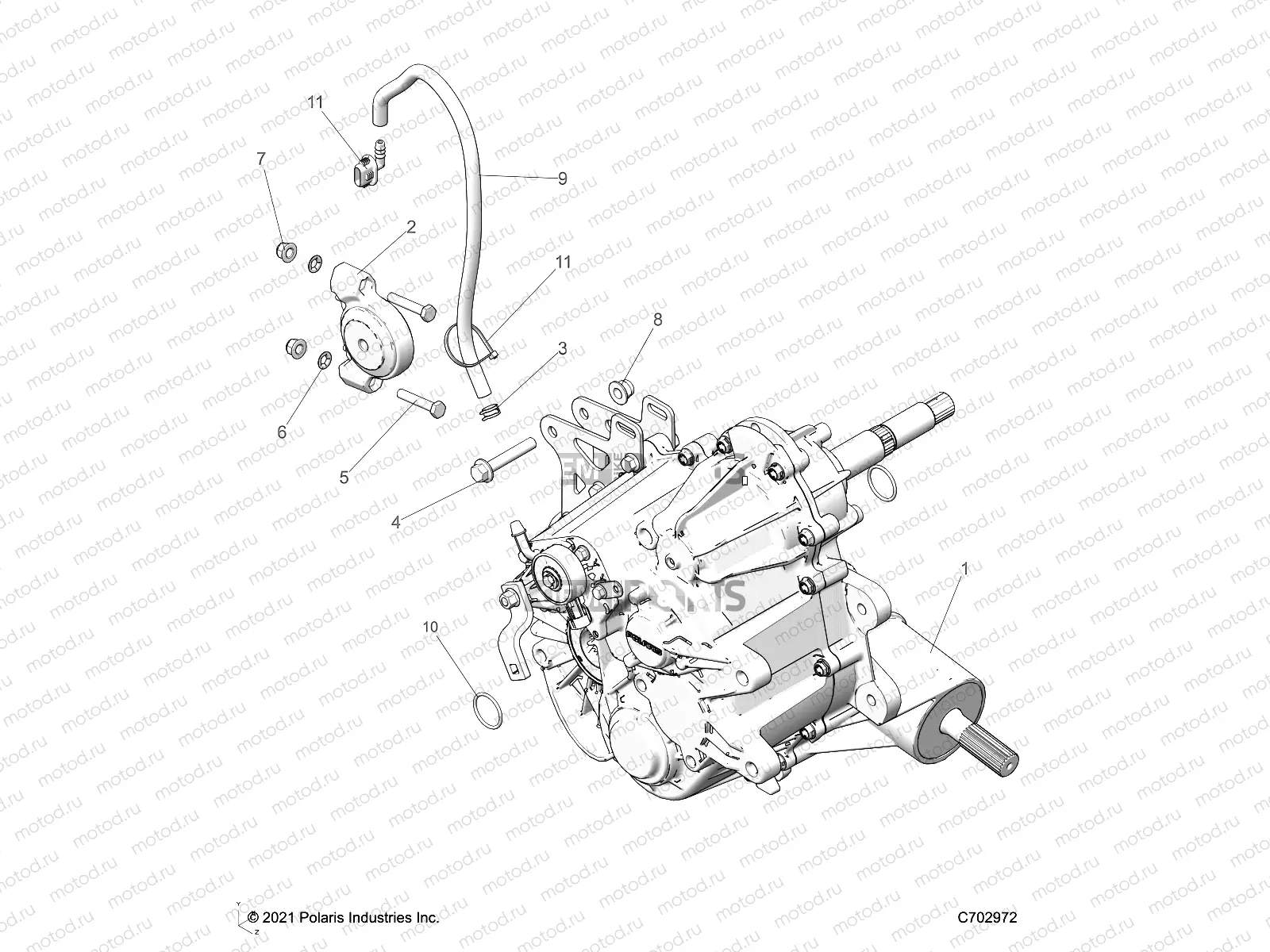 DRIVE TRAIN | DRIVE TRAIN, MAIN GEARCASE MOUNTING - R22MAA50J7 (C702972)
