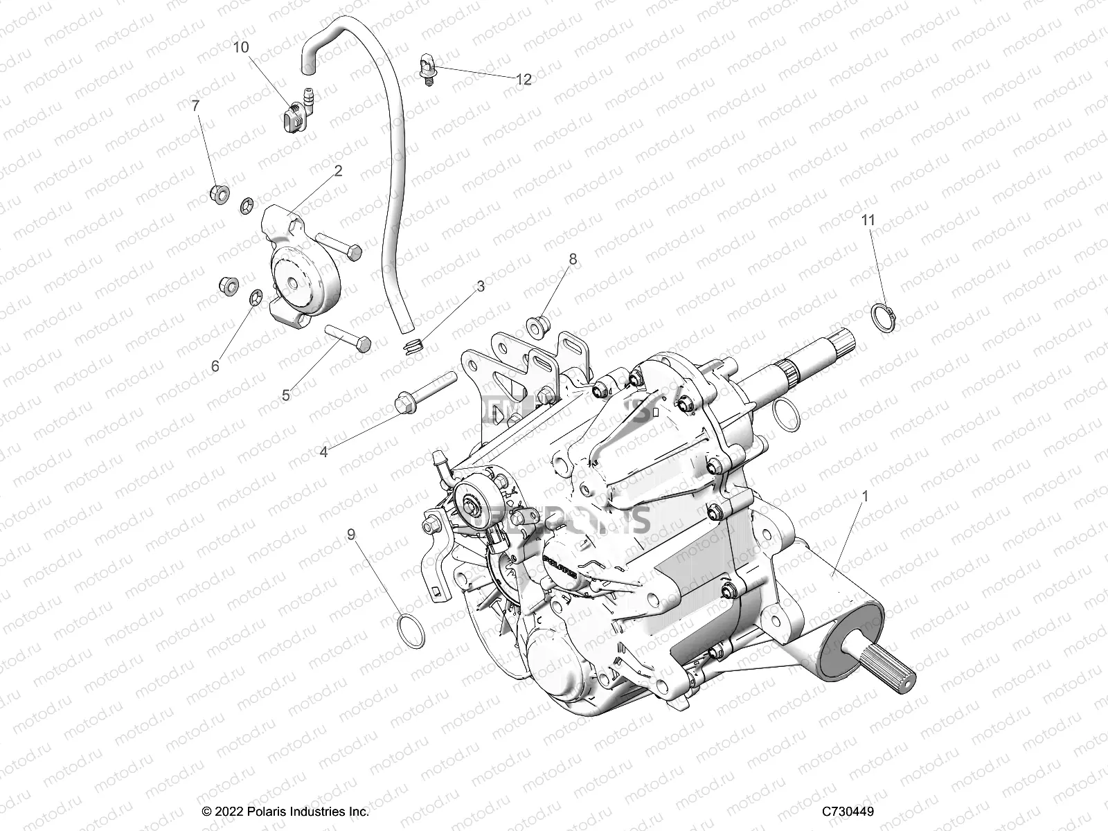 DRIVE TRAIN | DRIVE TRAIN, MAIN GEARCASE MOUNTING - R23MAA57B1/EB4/B9 (C730449)