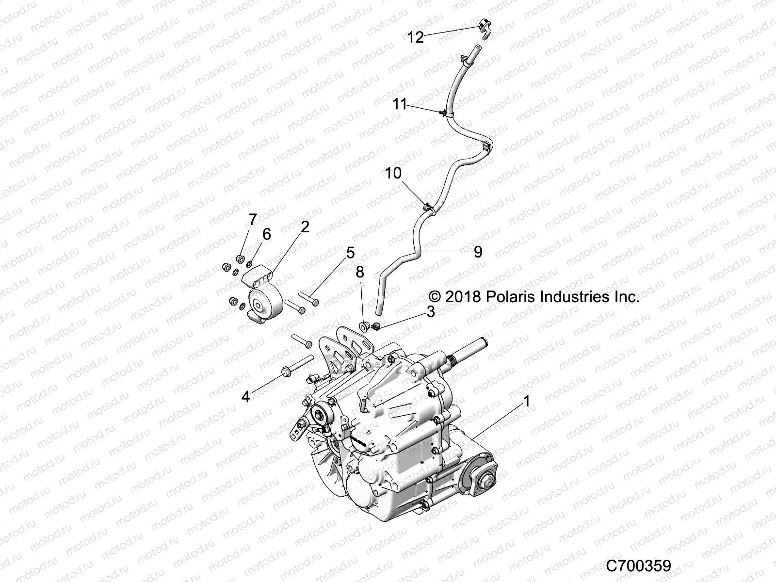 DRIVE TRAIN | DRIVE TRAIN, MAIN GEARCASE MOUNTING - Z19VPL92AK/BK/AR/BR/AM/BM (C700359)