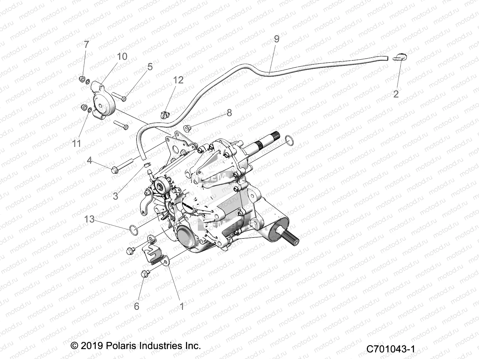 DRIVE TRAIN | DRIVE TRAIN, MAIN GEARCASE MOUNTING- Z20CHA57A2/E57AM (C701043-1)