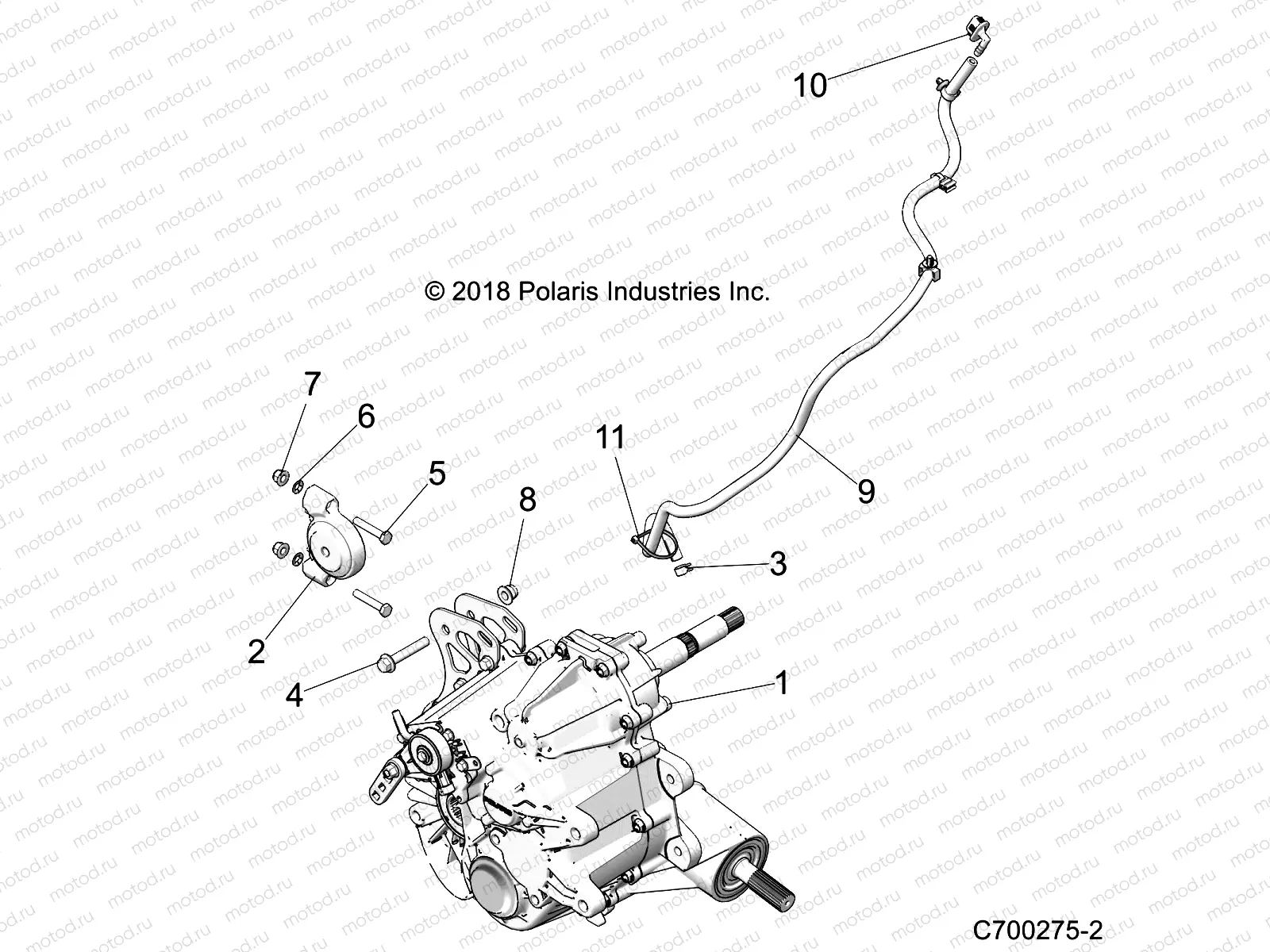 DRIVE TRAIN | DRIVE TRAIN, MAIN GEARCASE MOUNTING - Z20NAE99AC/AL/AN/BC/BL/BN/K99AF/AK/BF/BK/M99AL/R99AZ/BZ (C700275-2)